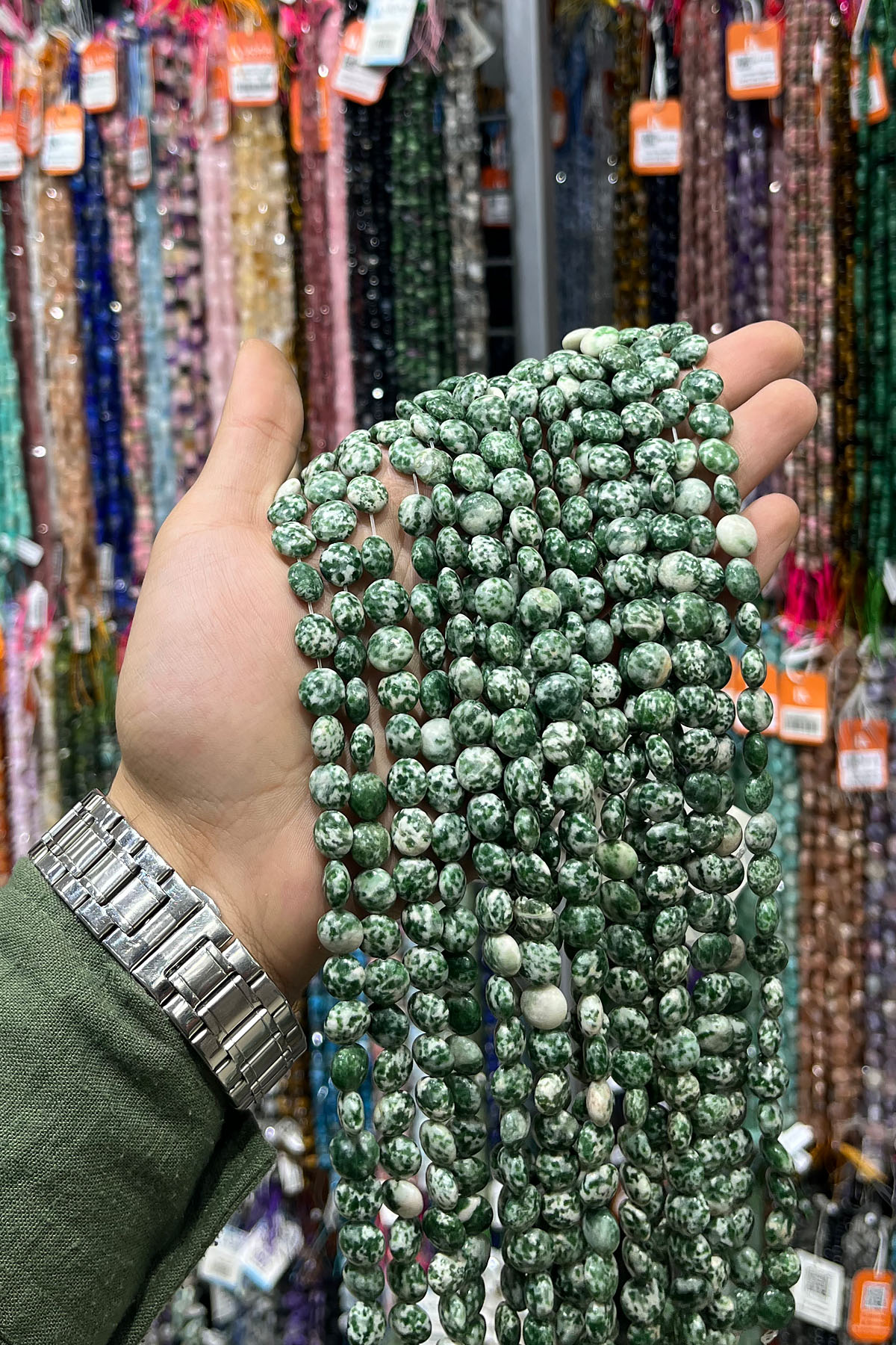 Jasper Doğal Taş Parlak Açık Yeşil Daire Kesim 10mm Dizi [AB+]