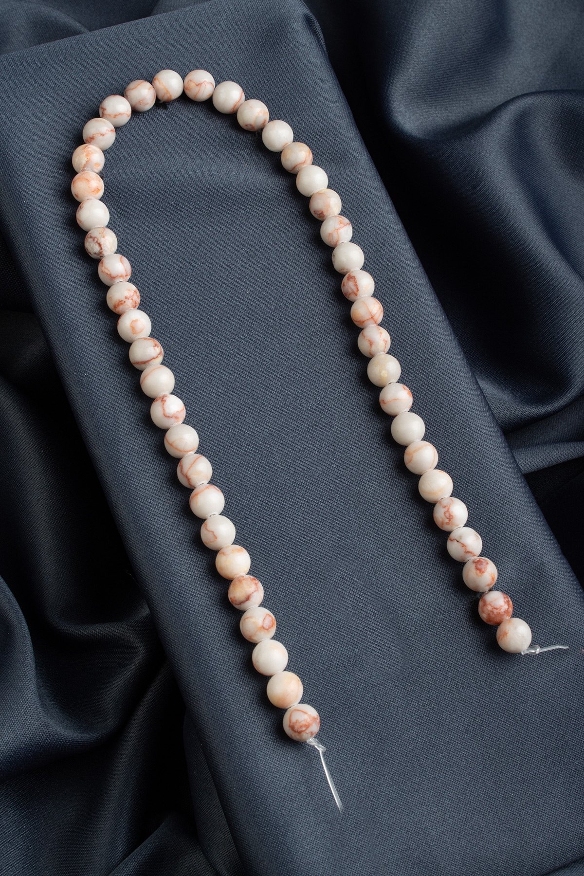 Jasper Doğal Taş Parlak Pembe Küre Kesim 8mm Dizi [AA]