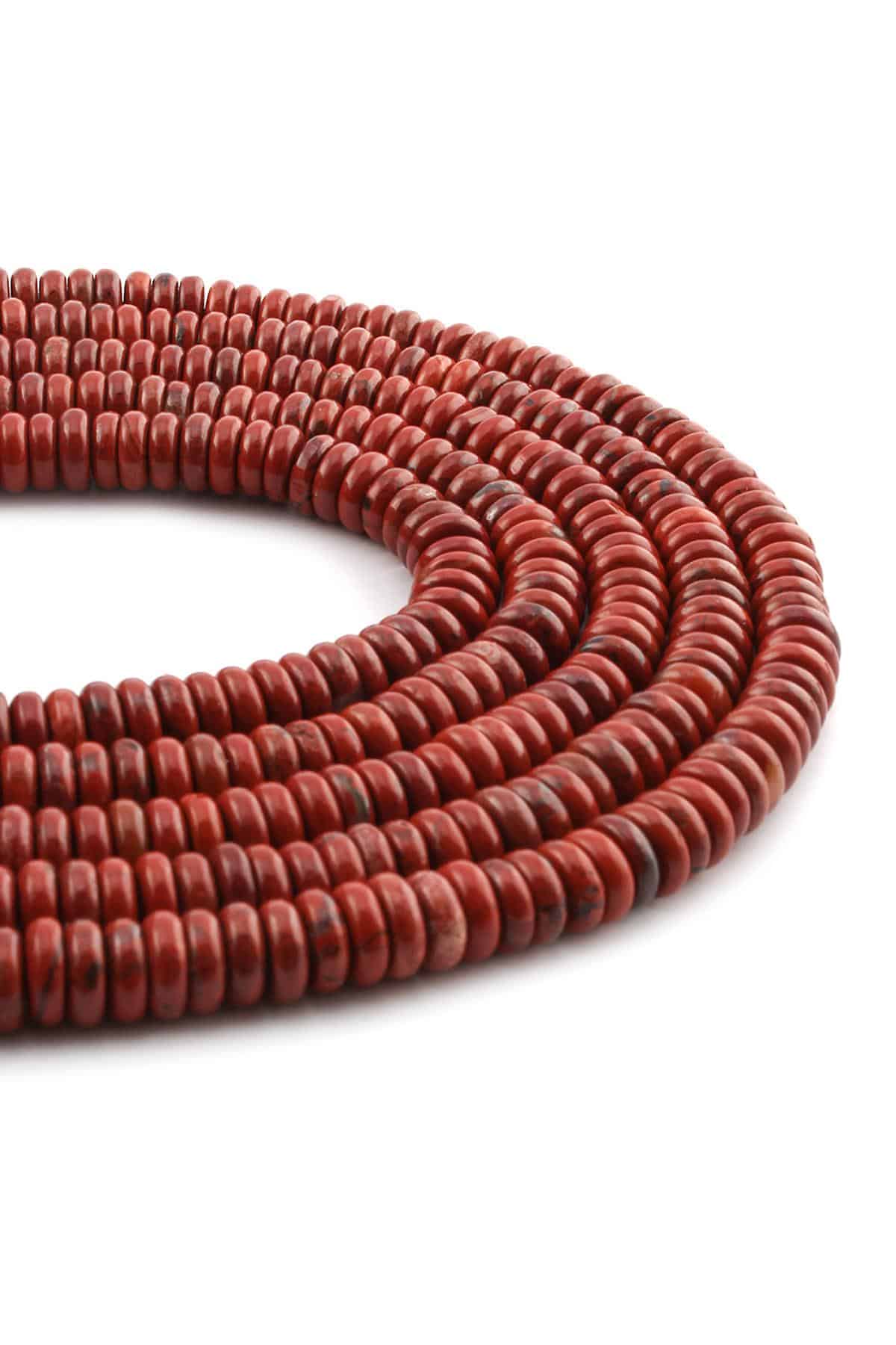 Jasper Doğal Taş Parlak Rondela Kesim 6x2mm Dizi [AA]