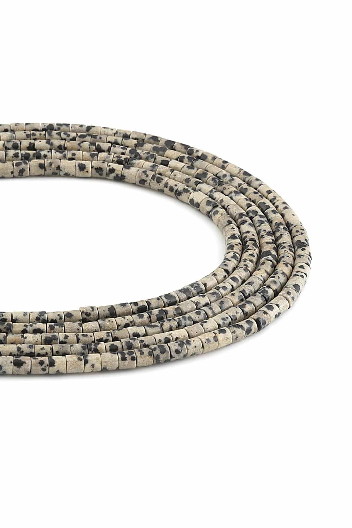 Jasper Doğal Taş Parlak Silindir Kesim 4x4mm Dizi [AA]
