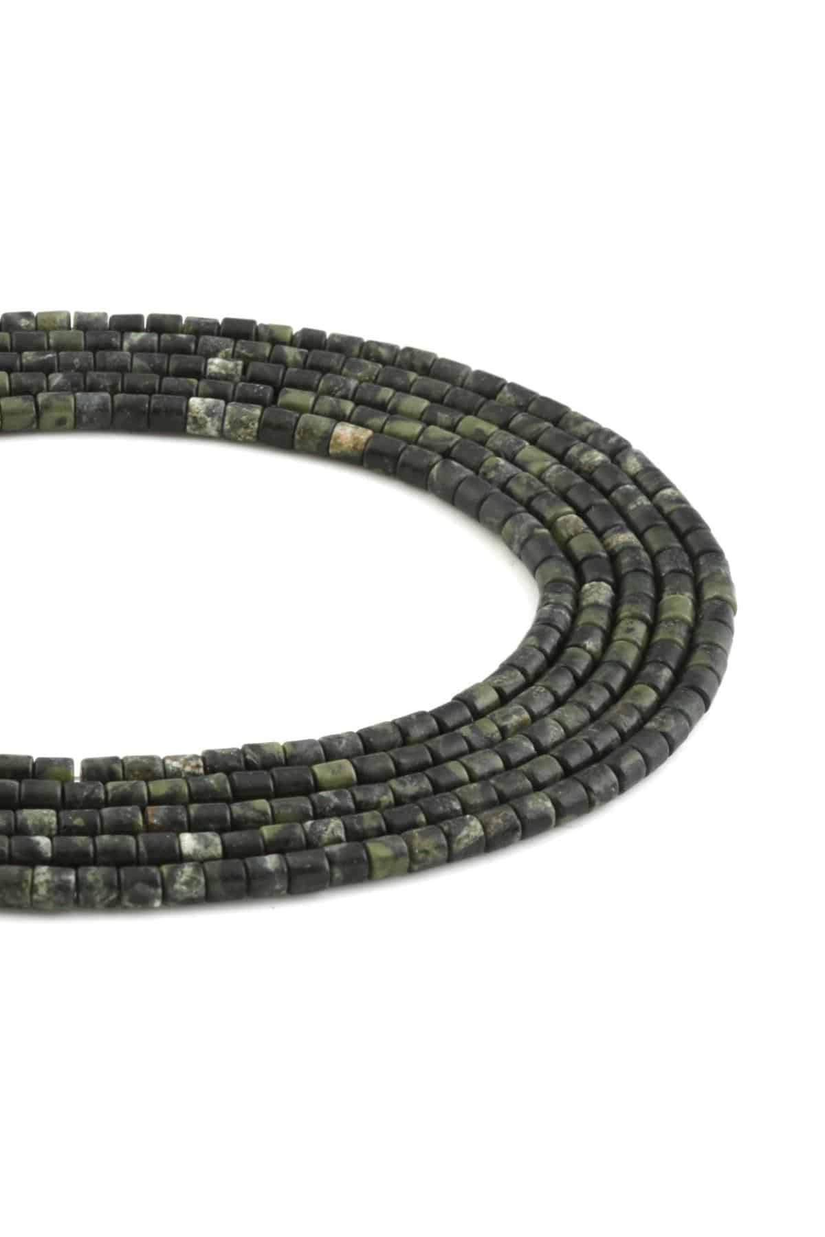 Jasper Doğal Taş Parlak Silindir Kesim 4x4mm Dizi [AA]