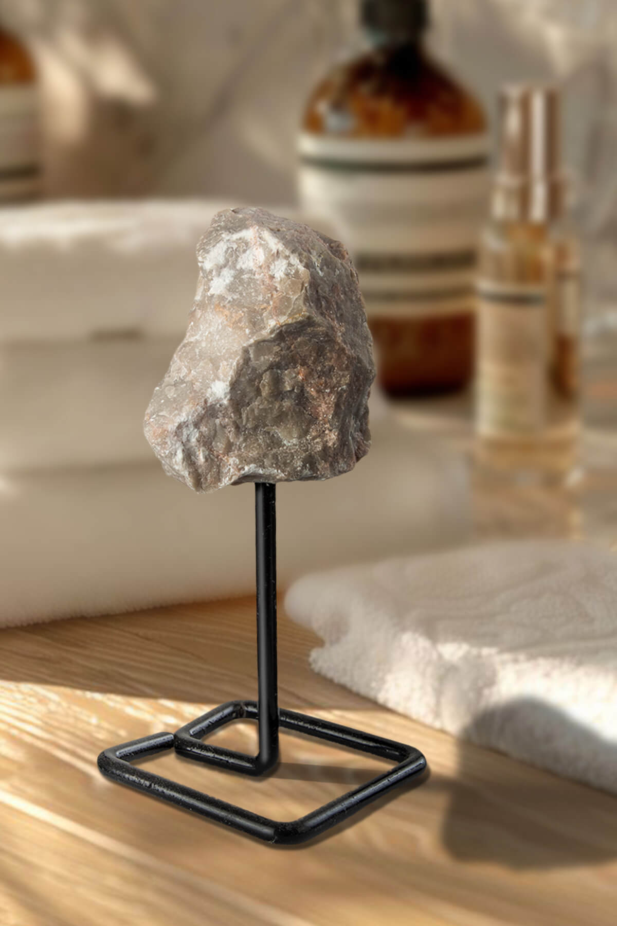 Jasper Taşı Ham Kütle Standlı Dekoratif Doğal Taş