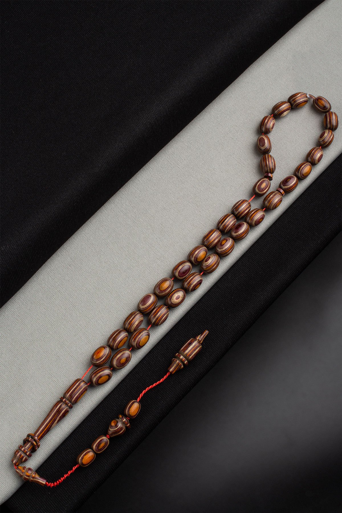 Kafur Ağacı Kahverengi Kapsül Kesim 8x12mm 33 Lu Tesbih