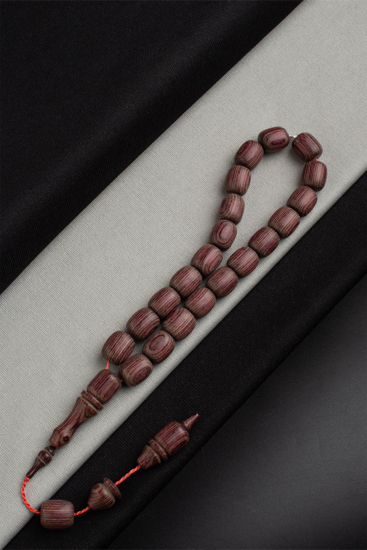 Kafur Ağacı Mor Kapsül Kesim 10x12mm 33 Lu Tesbih