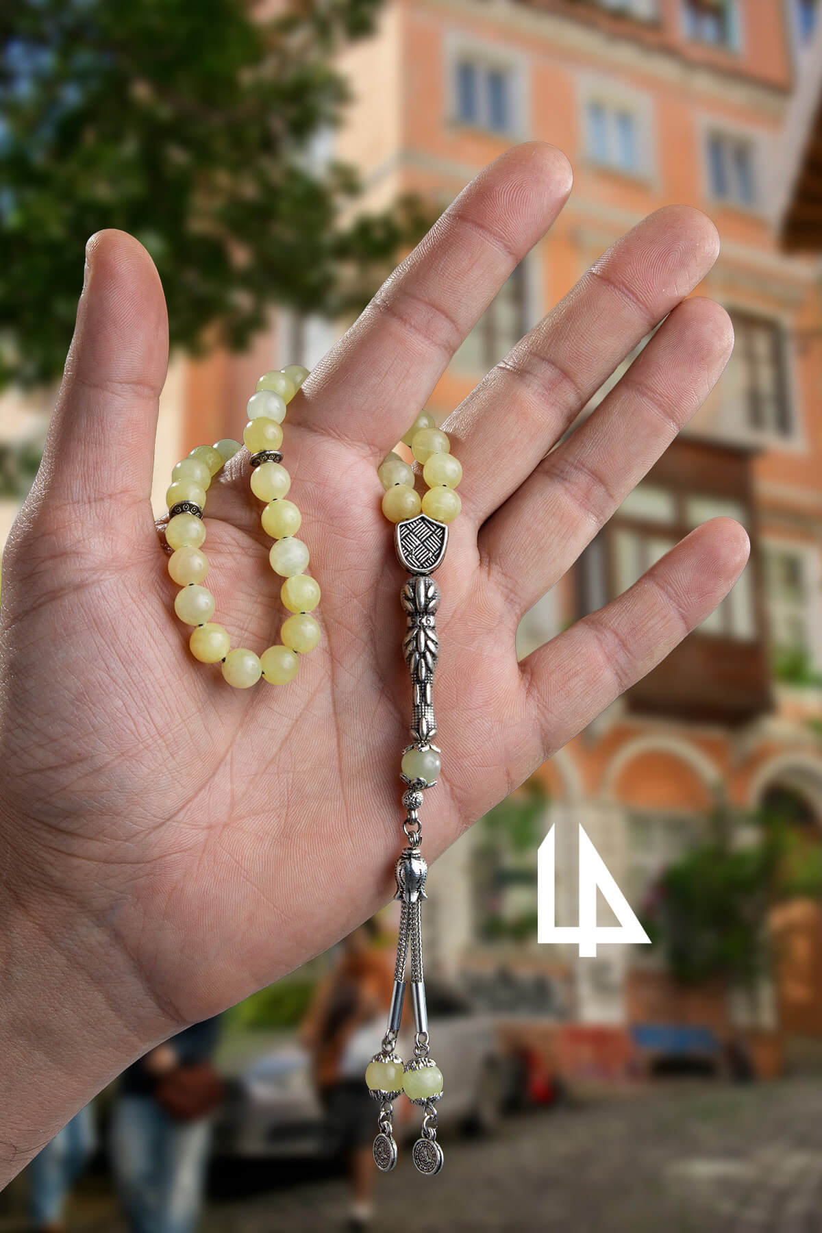 Kalsit Doğal Taş Küre Kesim 33 lü 8mm Tesbih