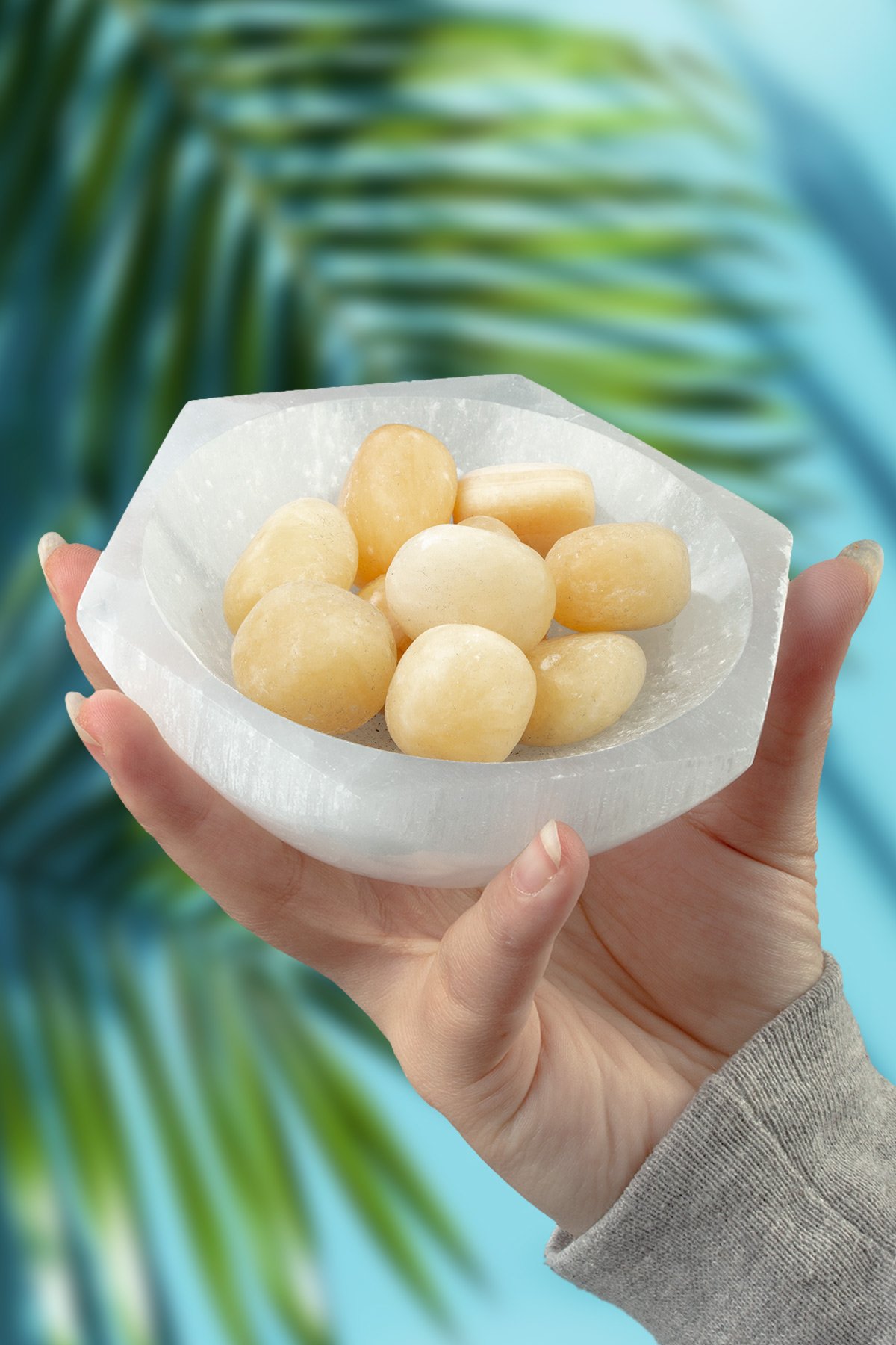 Kalsit Taşı Tamburlanmış Kütle - 100 Gram