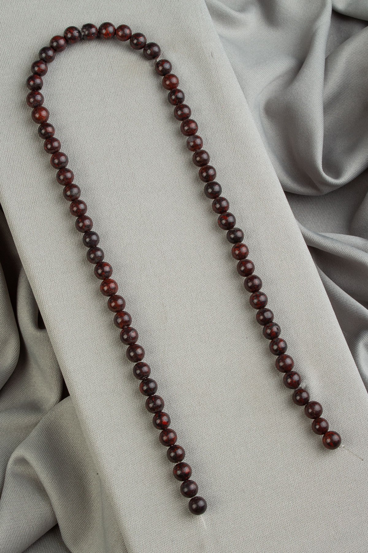 Kan Taşı Doğal Taş Parlak Küre Kesim 6mm Dizi [Ab+]