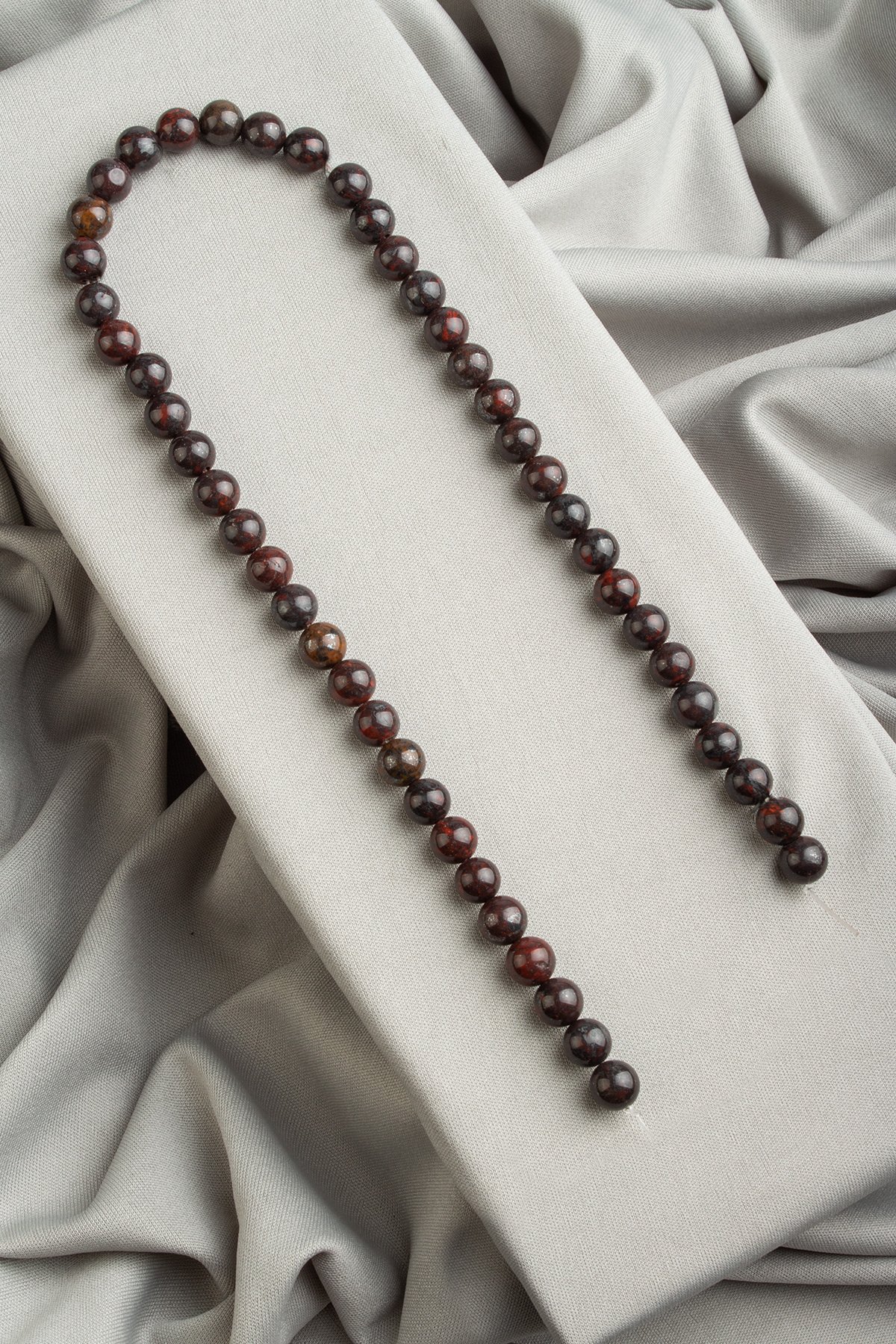 Kan Taşı Doğal Taş Parlak Küre Kesim 8mm Dizi [Ab+]