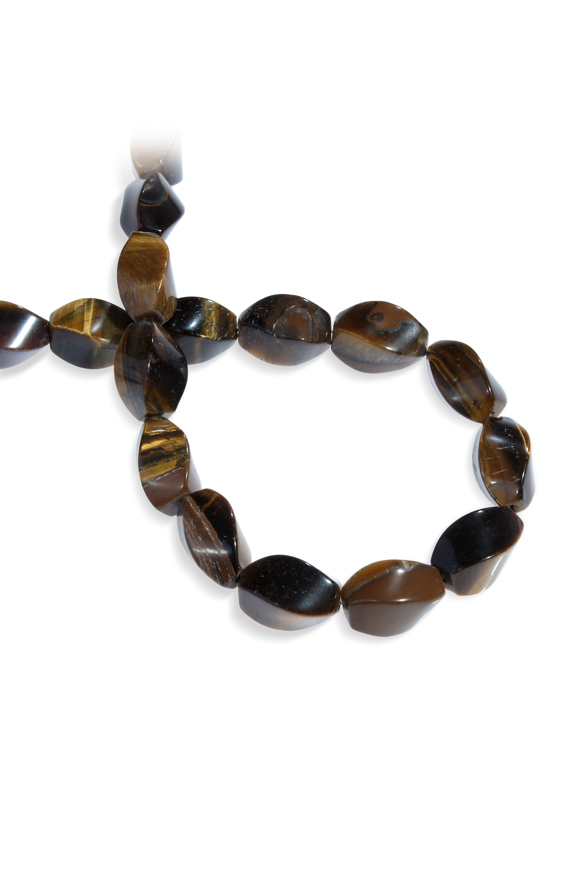 Kaplan Gözü Doğal Taş Burma Kesim 15x20mm Dizi