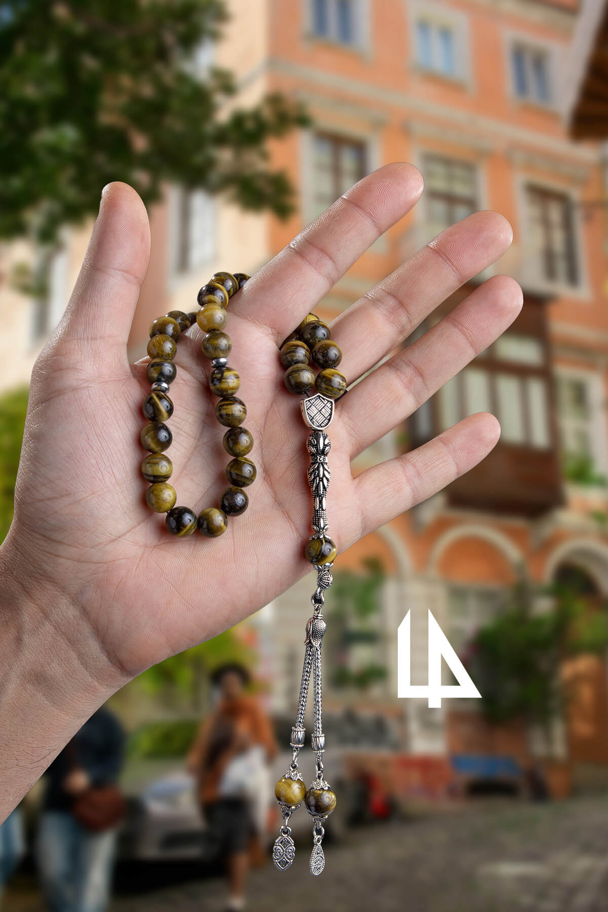 Kaplan Gözü Doğal Taş Küre Kesim 33 lü 10mm Tesbih