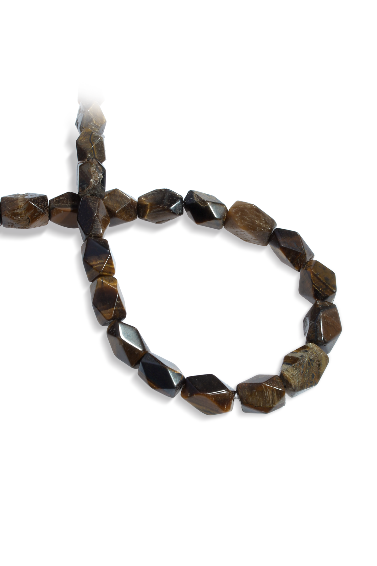 Kaplan Gözü Doğal Taş Parlak Hegzagonal Dikdörtgen Kesim 10x14mm Dizi