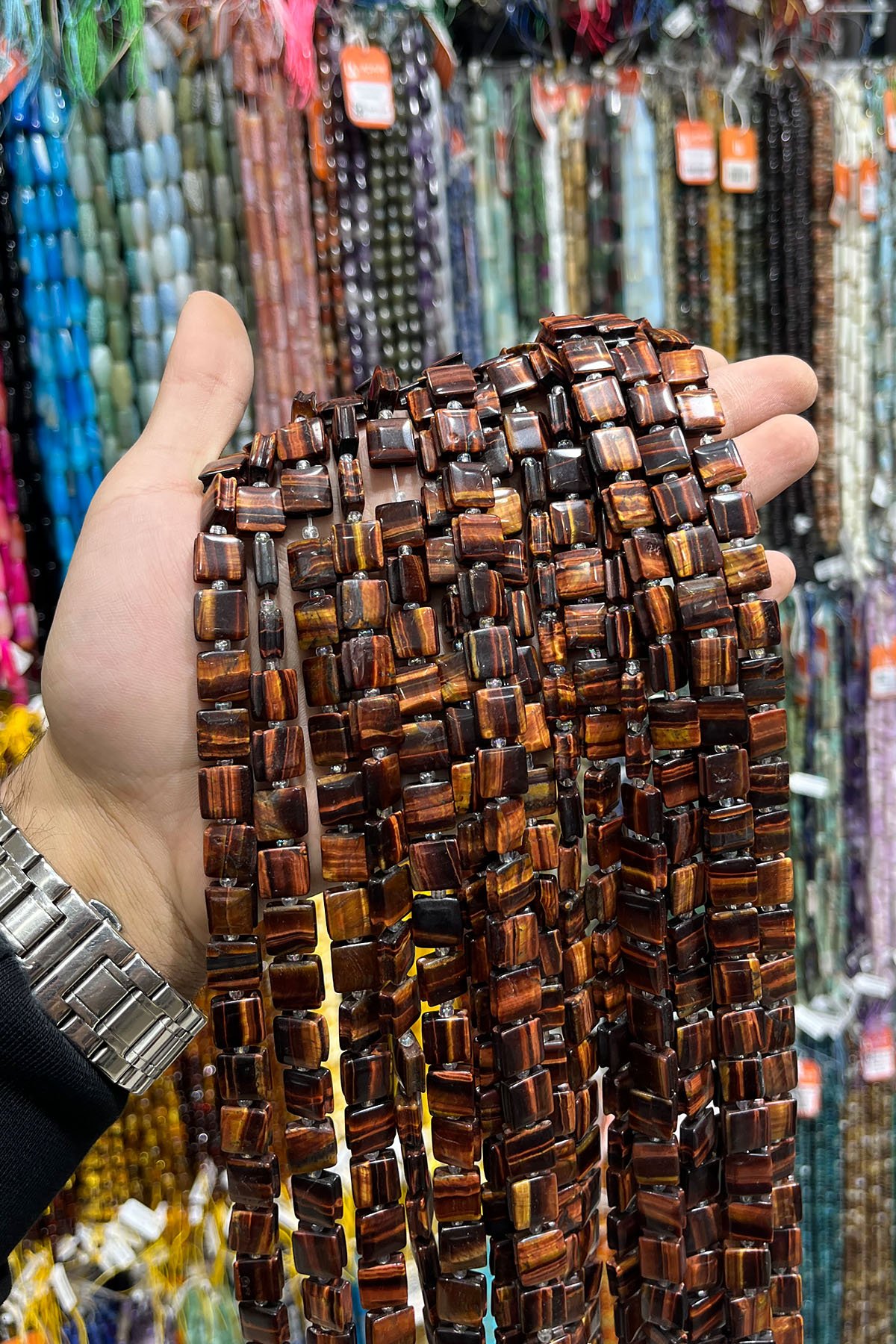 Kaplan Gözü Doğal Taş Yandan Kanallı Kare Kesim 10mm Dizi