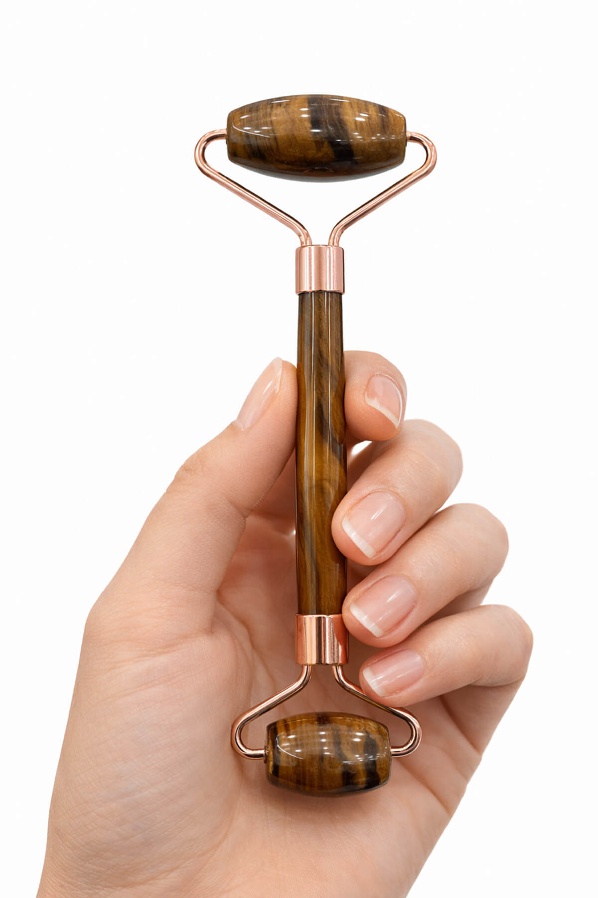 Kaplangözü Doğal Taş Altın Face Roller Çift Taraflı Masaj Aleti