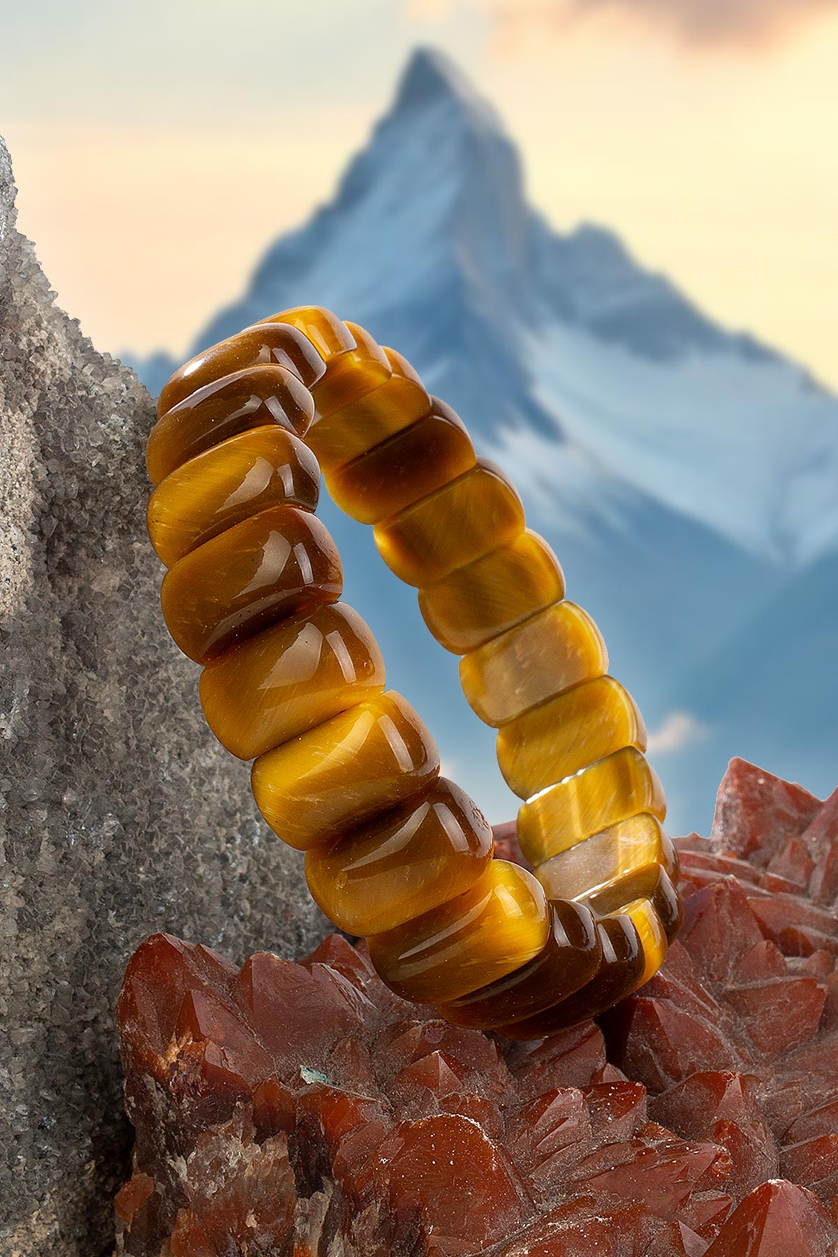 Kaplangözü Doğal Taş Parlak Oval Faset Kesim Roleks 9x16mm Bileklik