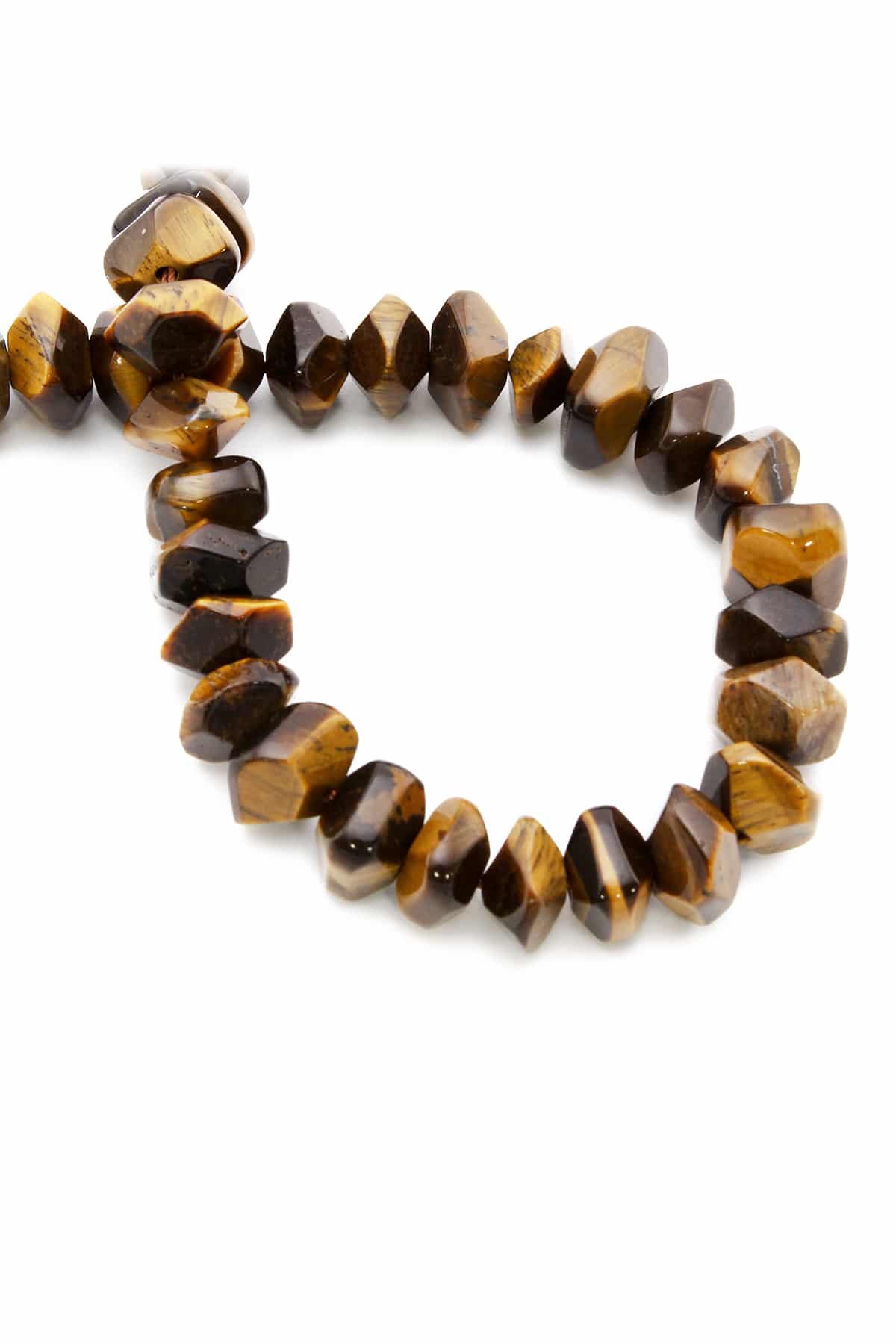 Kaplan Gözü Doğal Taş Parlak Rondela Kesim 10x7mm Dizi [AB+]