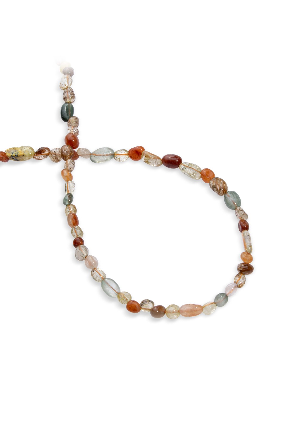 Karışık Doğal Taş Parlak Tımbıl Kesim 4x6mm Dizi