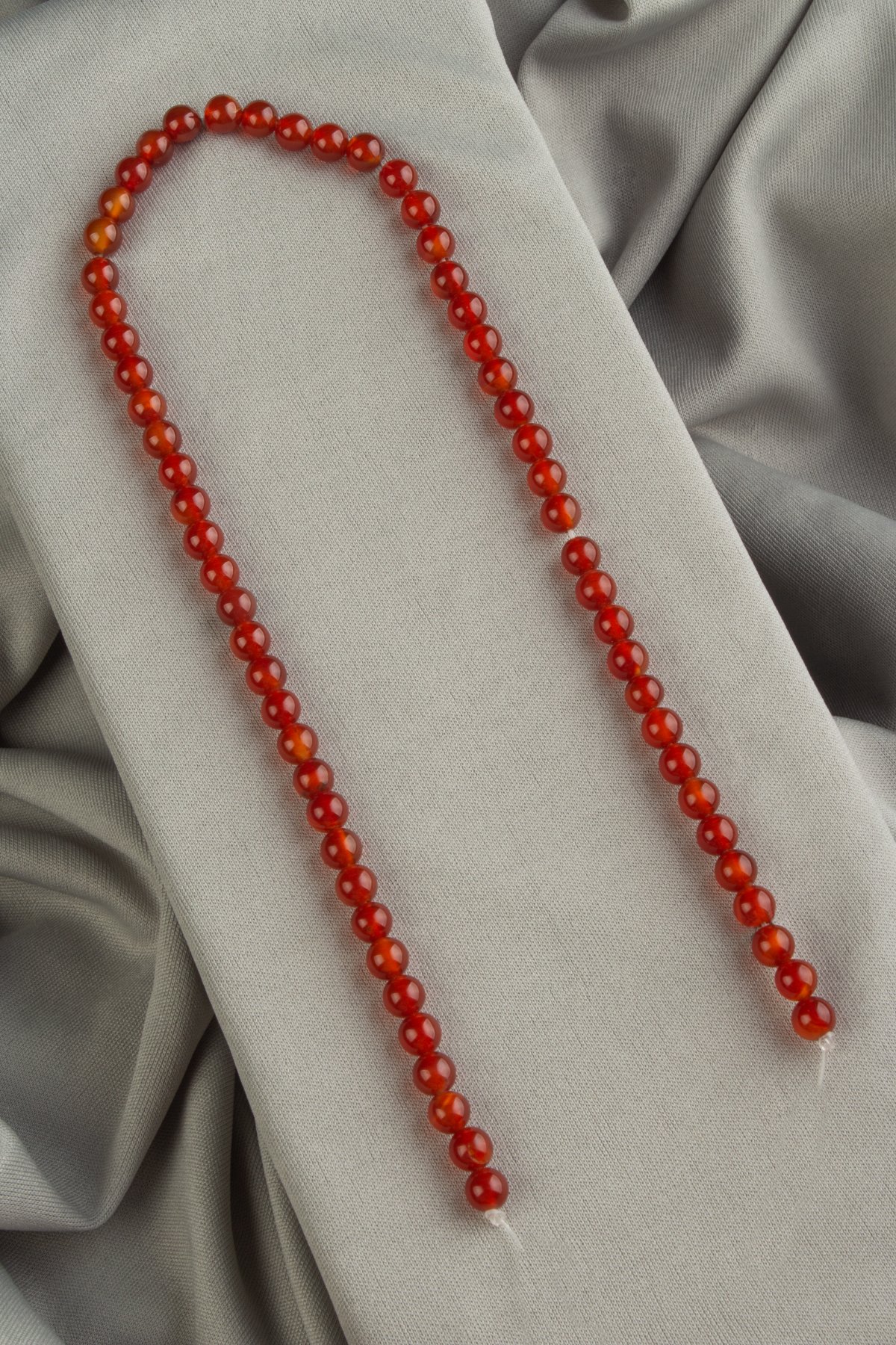 Karnelyan Akik Doğal Taş Parlak Küre Kesim 6mm Dizi [AB+]