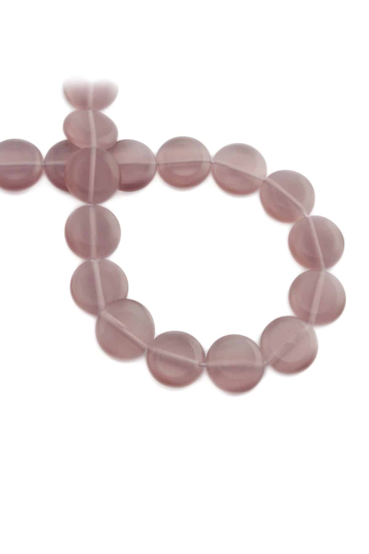 Kedi Gözü Doğal Taş Parlak Kahverengi Daire Kesim 15x5mm Dizi [AB]