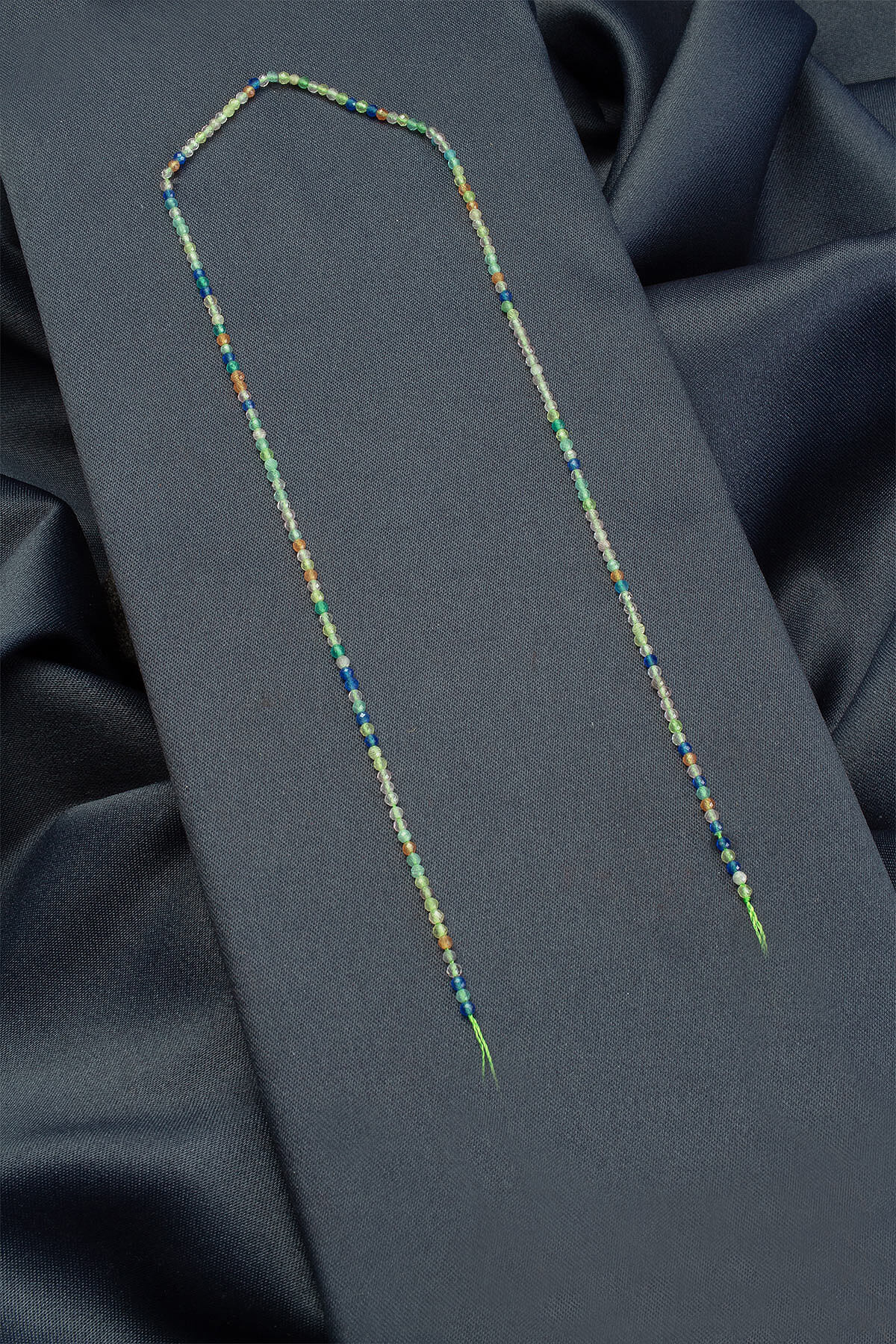 Kedi Gözü Doğal Taş Açık Renk Karışık Faset Kesim 2mm Dizi