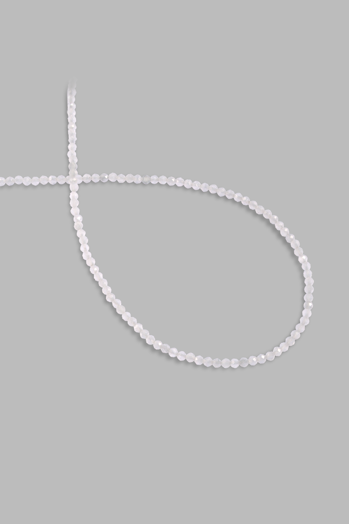 Kedi Gözü Doğal Taş Gri Faset Kesim 2mm Dizi