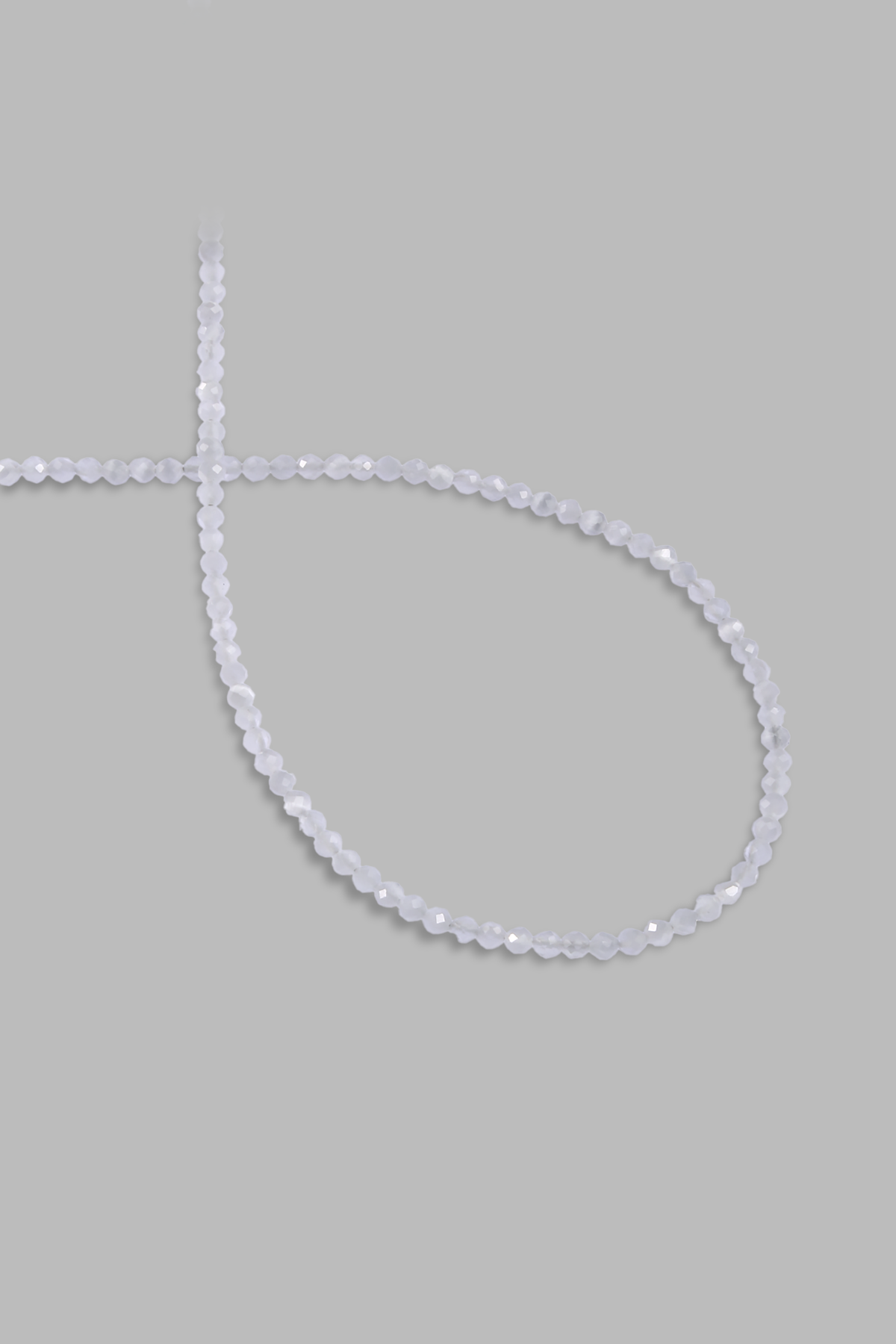 Kedi Gözü Doğal Taş Gri Faset Kesim 3mm Dizi