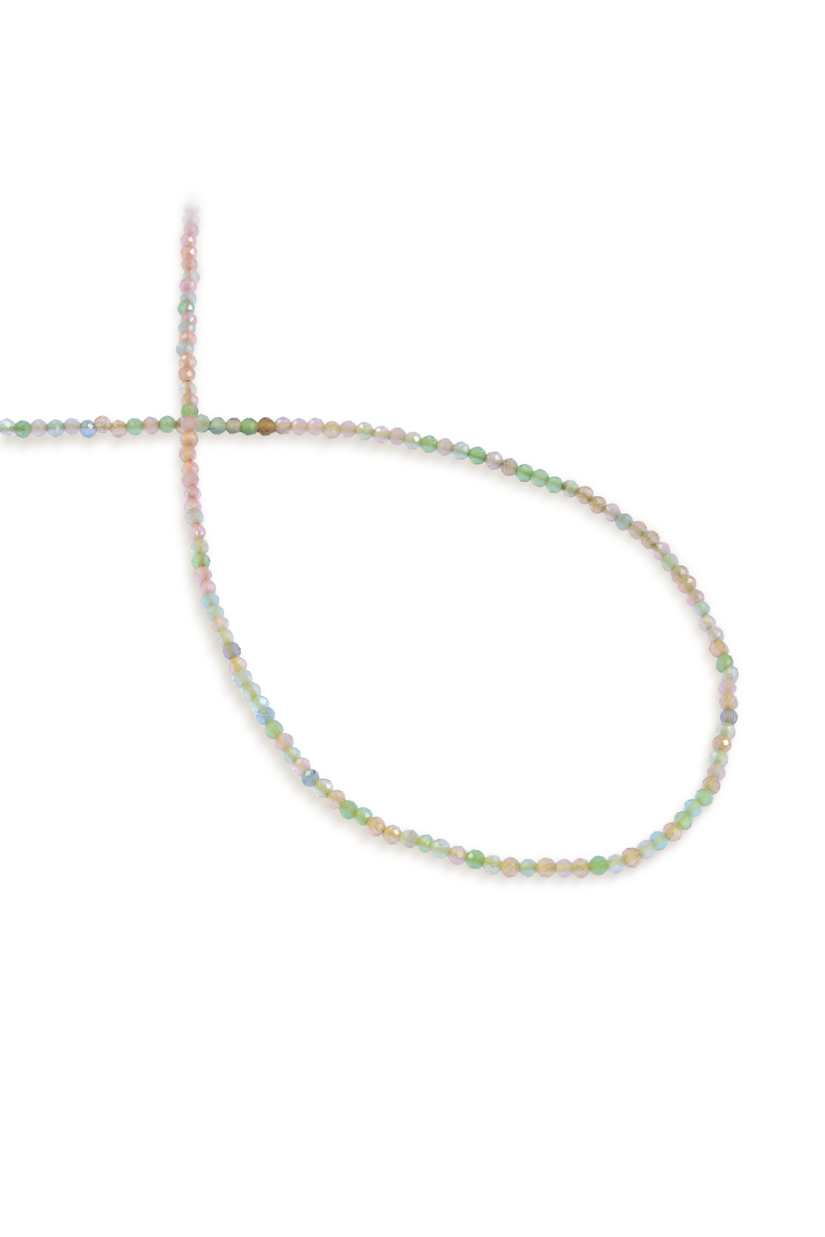 Kedi Gözü Doğal Taş Karışık Faset Kesim 2mm Dizi