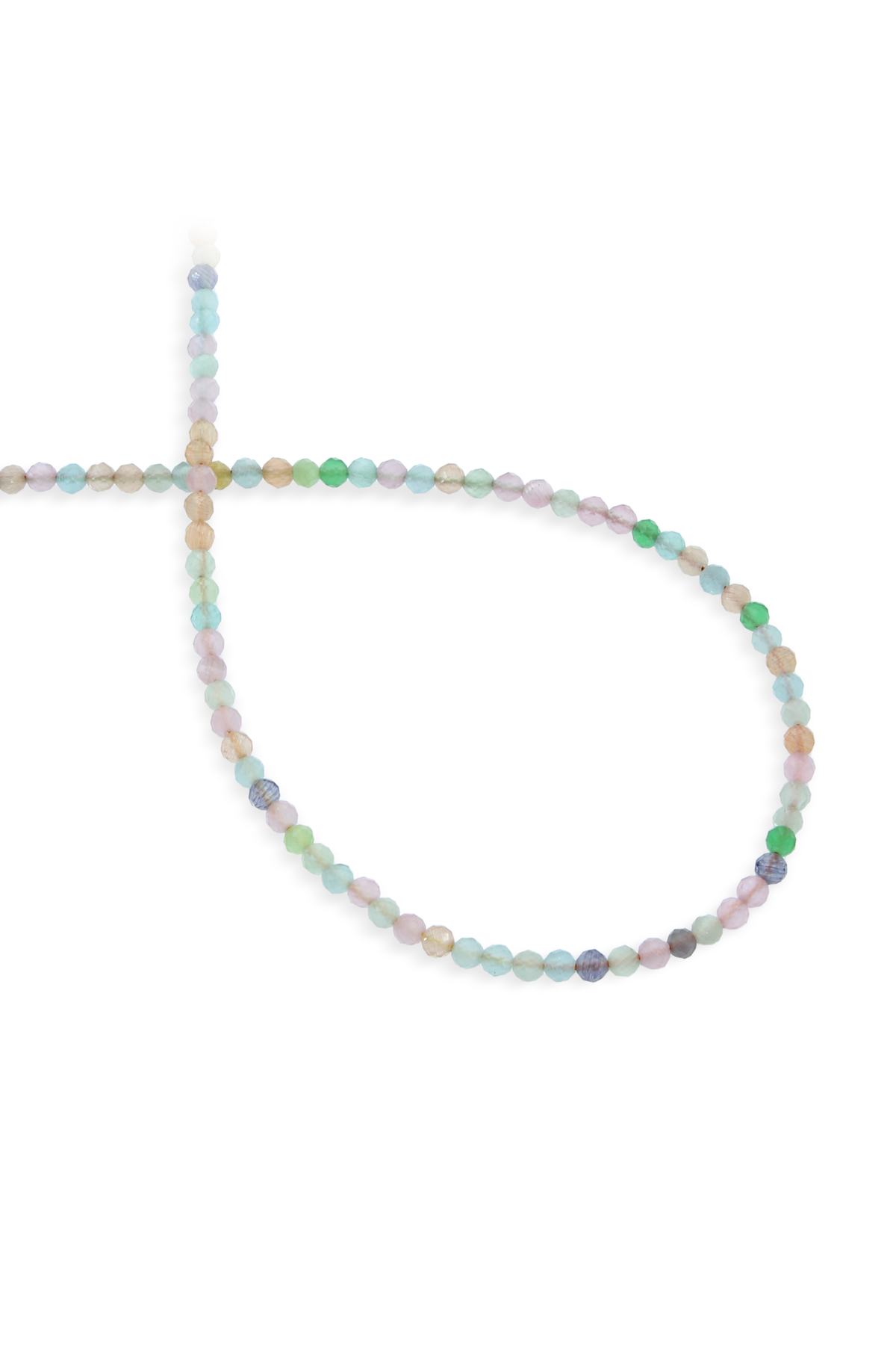 Kedi Gözü Doğal Taş Karışık Faset Kesim 3mm Dizi