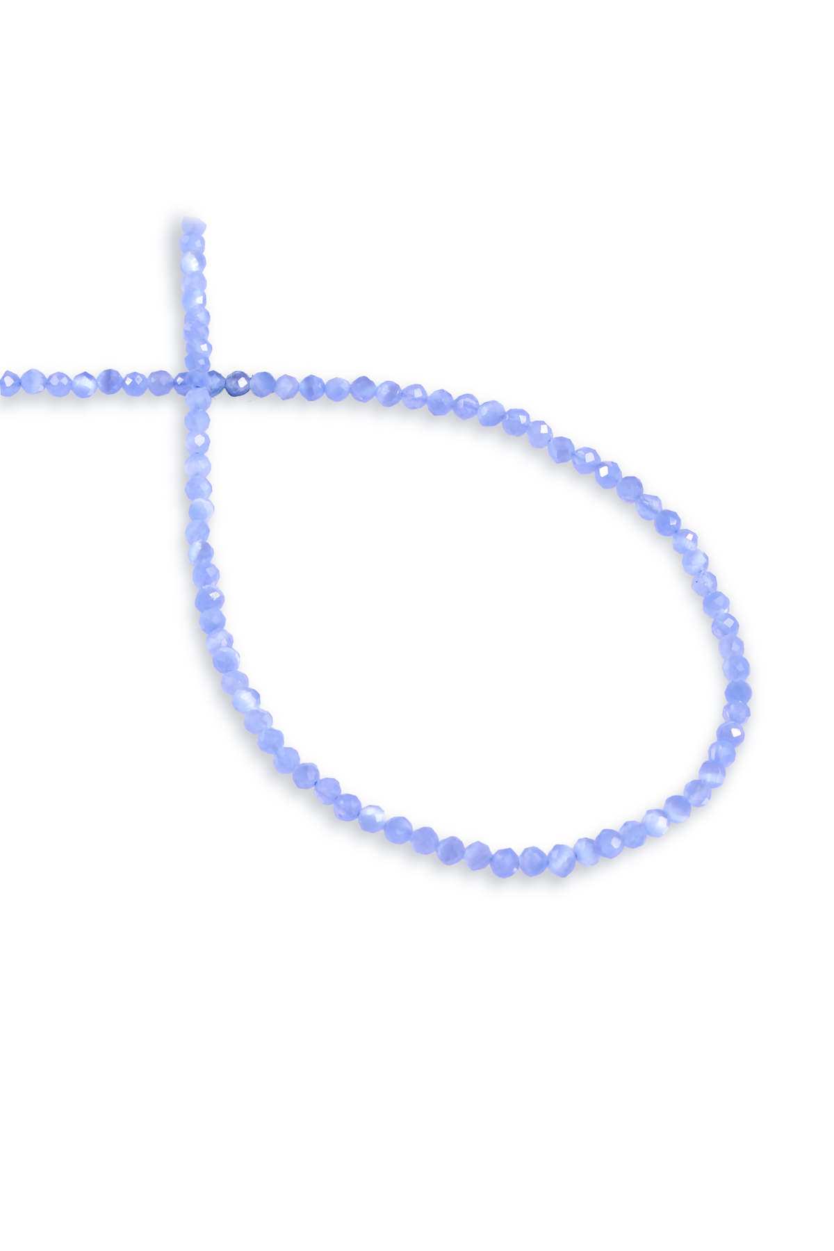 Kedi Gözü Doğal Taş Koyu Mavi Faset Kesim 3mm Dizi