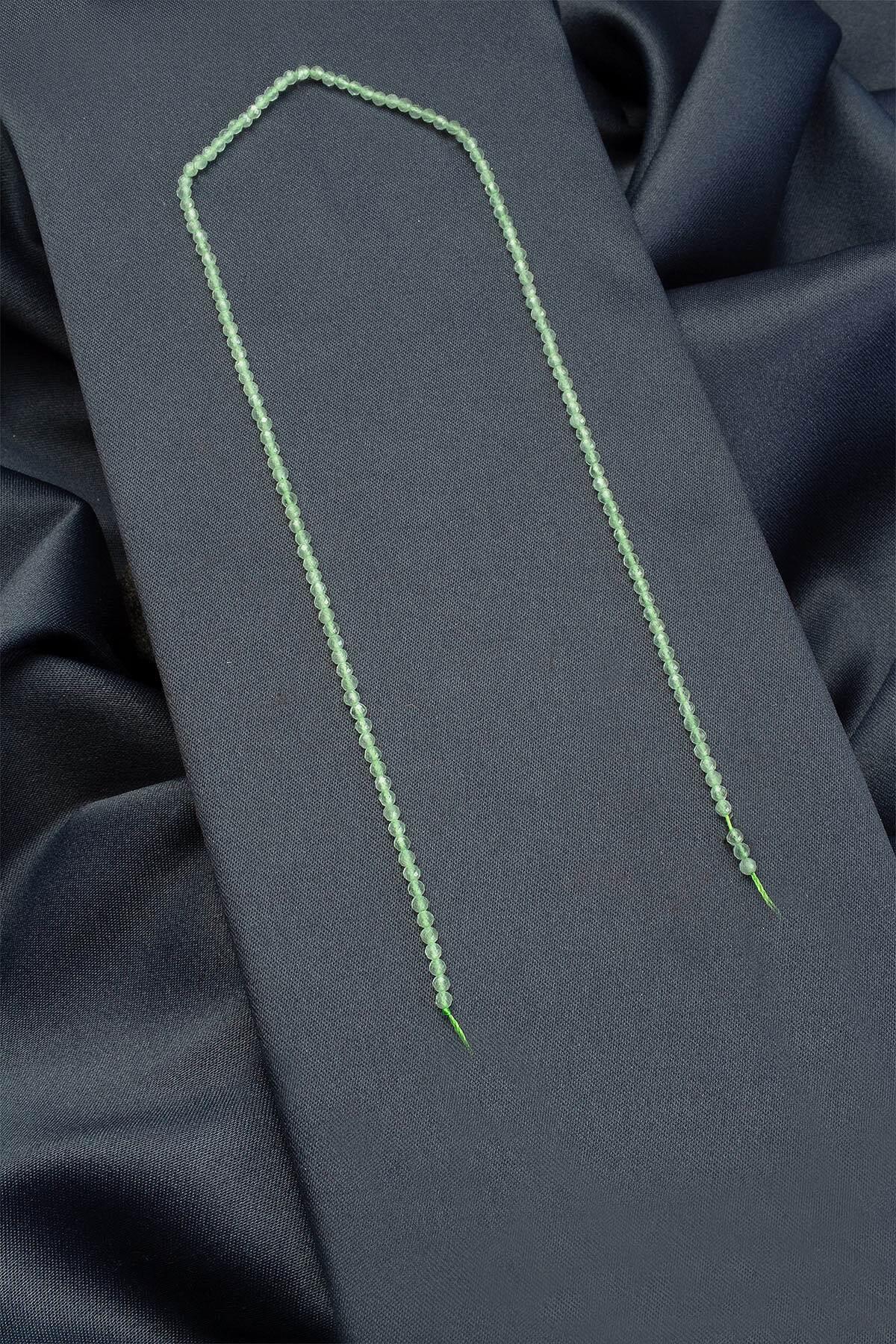 Kedi Gözü Doğal Taş Mat Yeşil Faset Kesim 3mm Dizi