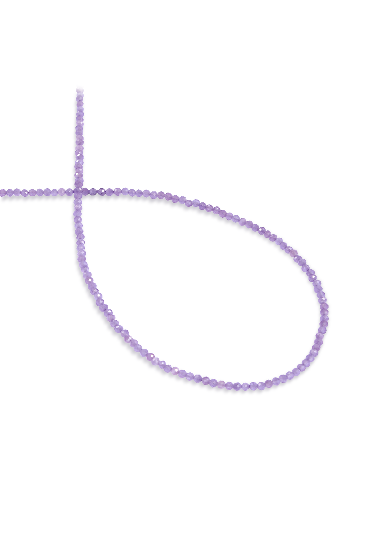 Kedi Gözü Doğal Taş Mor Faset Kesim 2mm Dizi