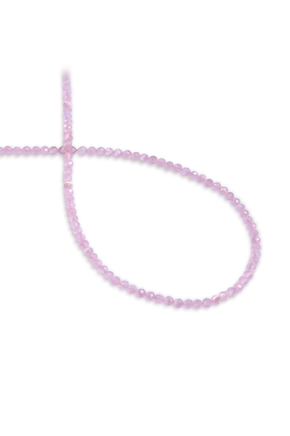 Kedi Gözü Doğal Taş Pembe Faset Kesim 3mm Dizi