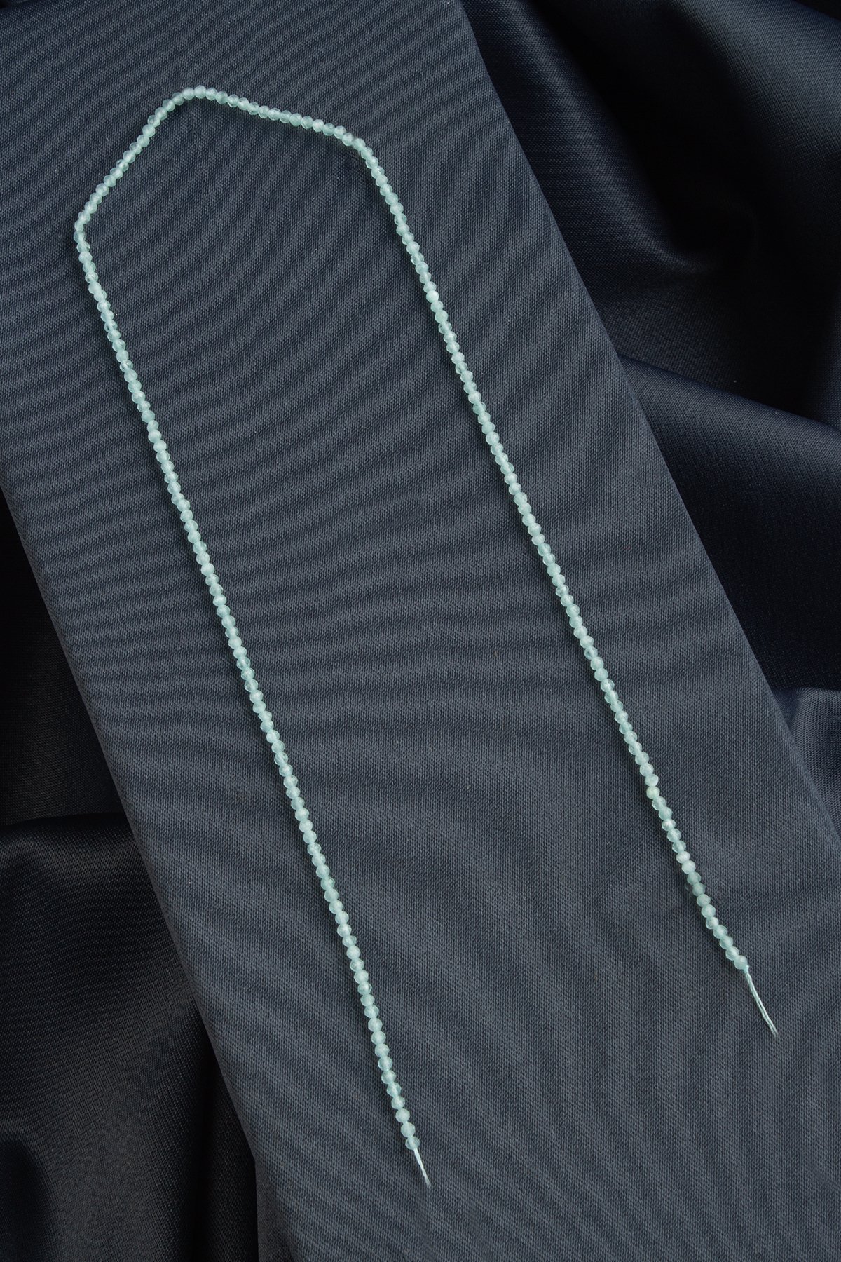 Kedi Gözü Doğal Taş Su Mavisi Faset Kesim 2mm Dizi