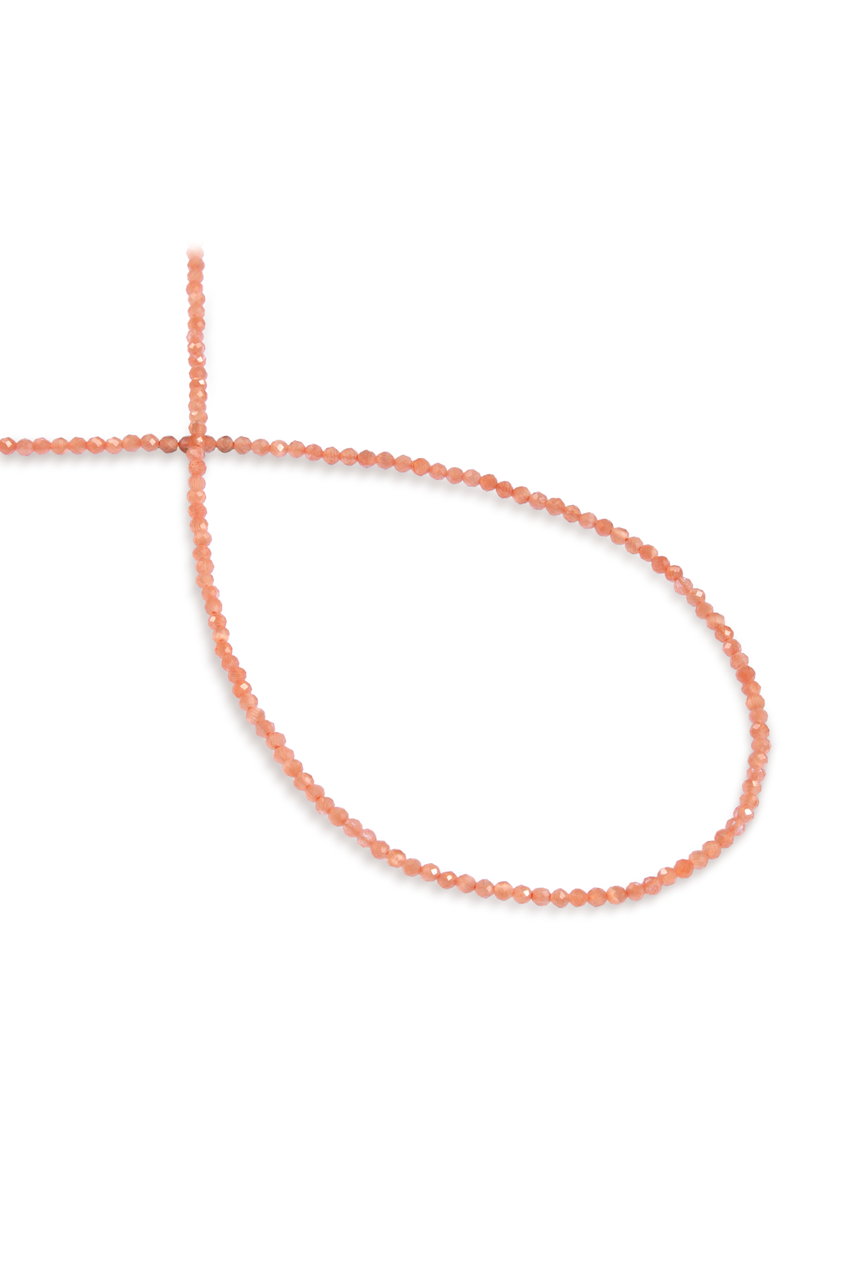 Kedi Gözü Doğal Taş Turuncu Faset Kesim 2mm Dizi