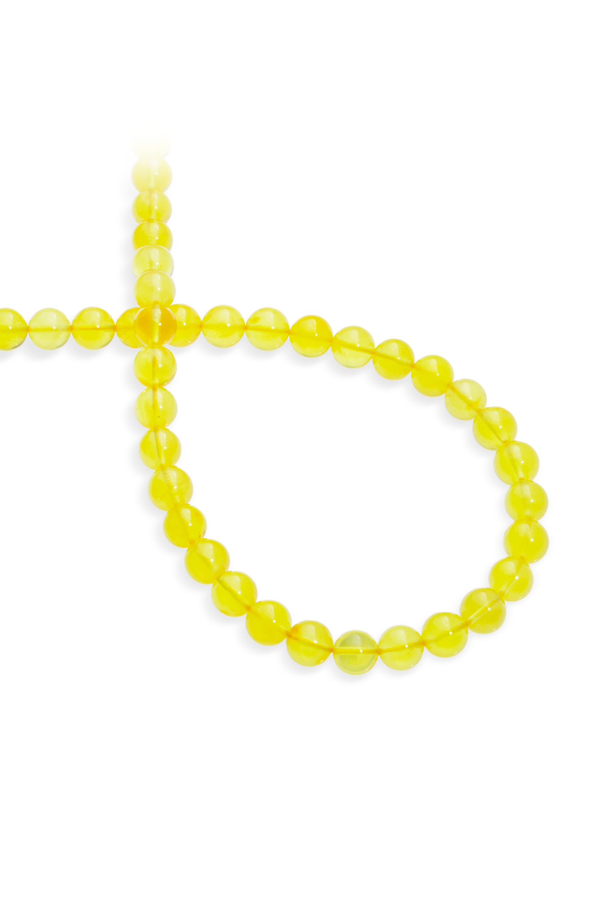 Kehribar Doğal Taş Parlak Küre Kesim 8mm Dizi