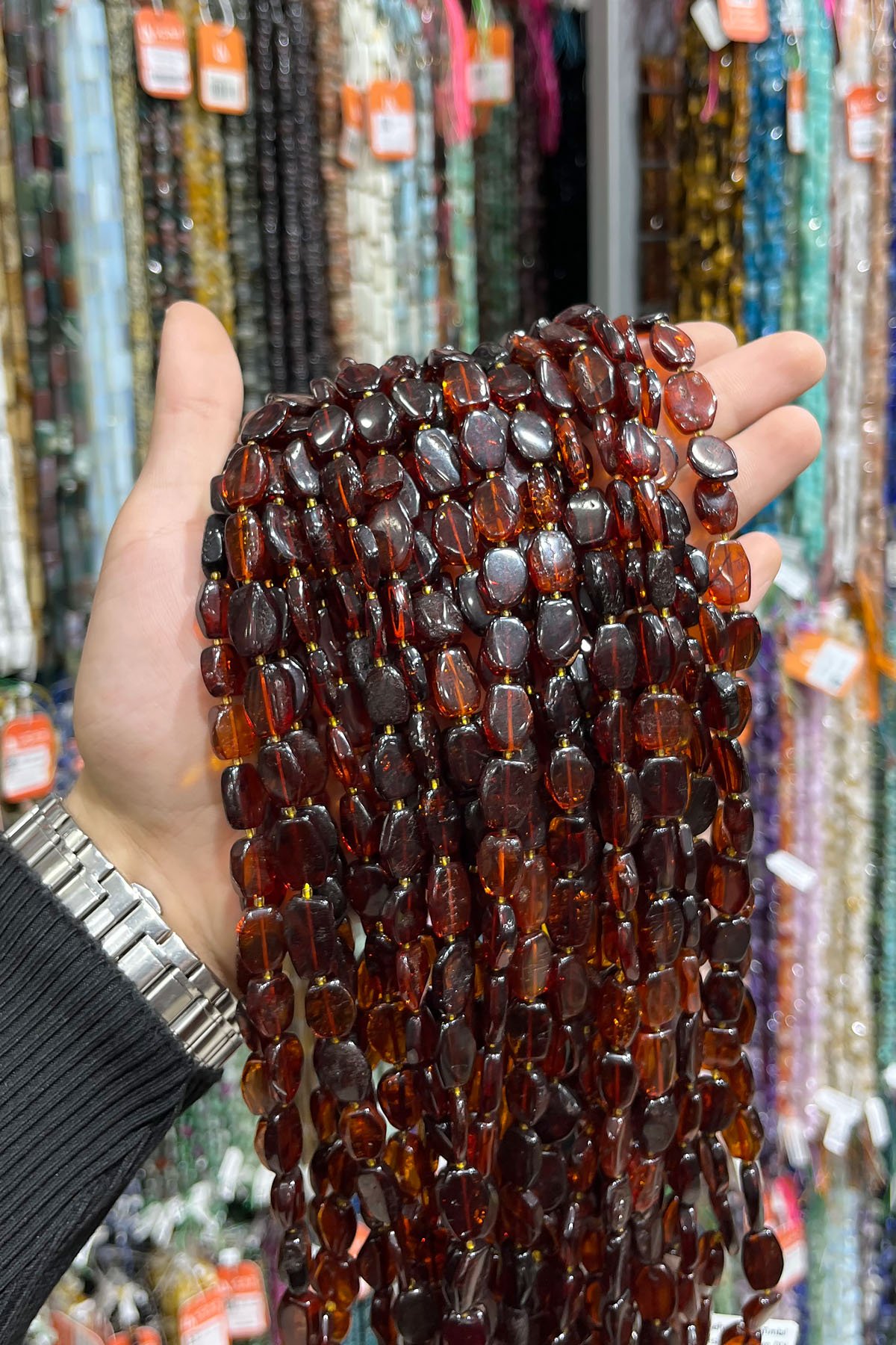 Kehribar Taşı Tımbıl Kesim 10x13mm  Dizi