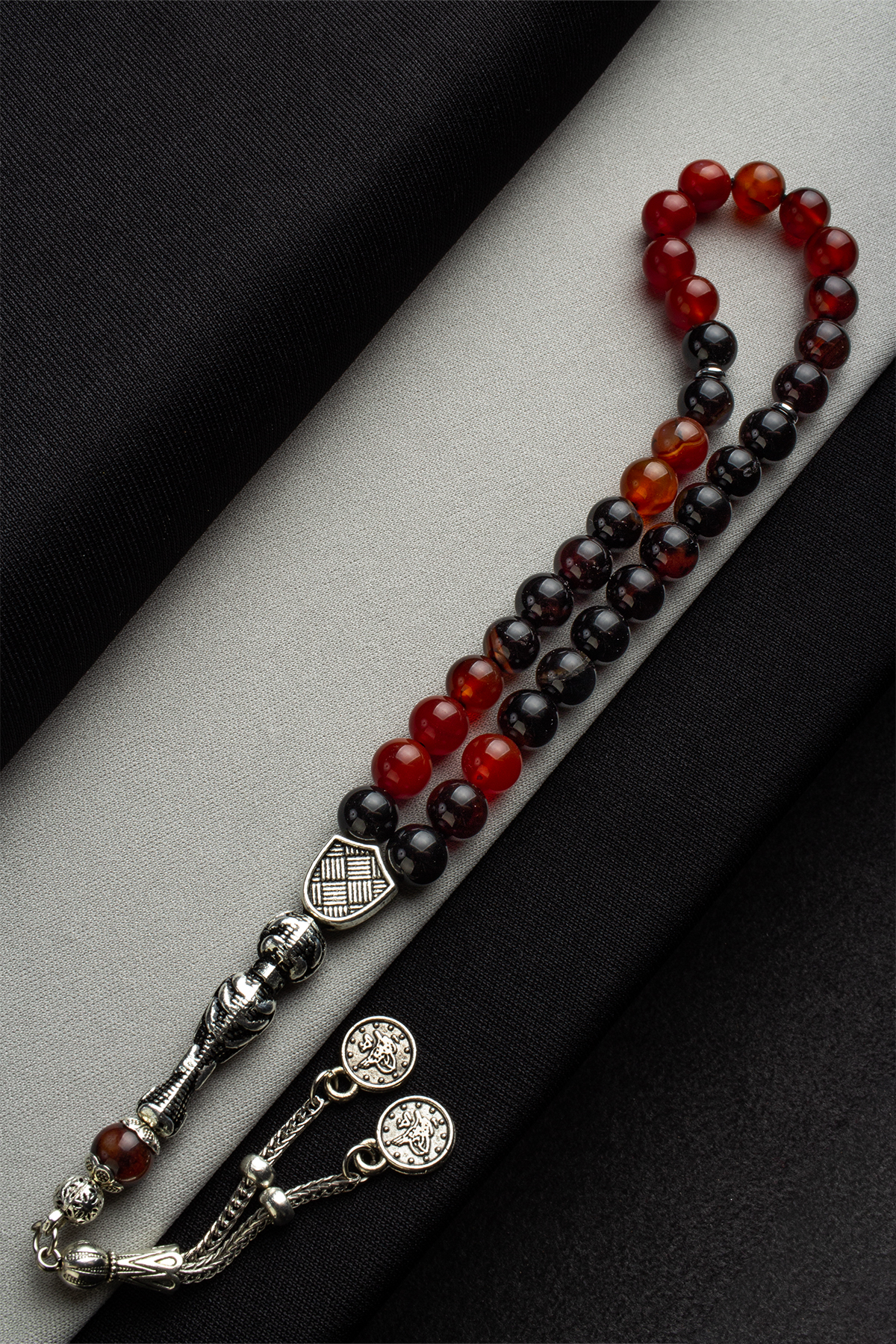 Kızıl Akik Doğal Taş Küre Kesim 33 lü 8mm Tesbih