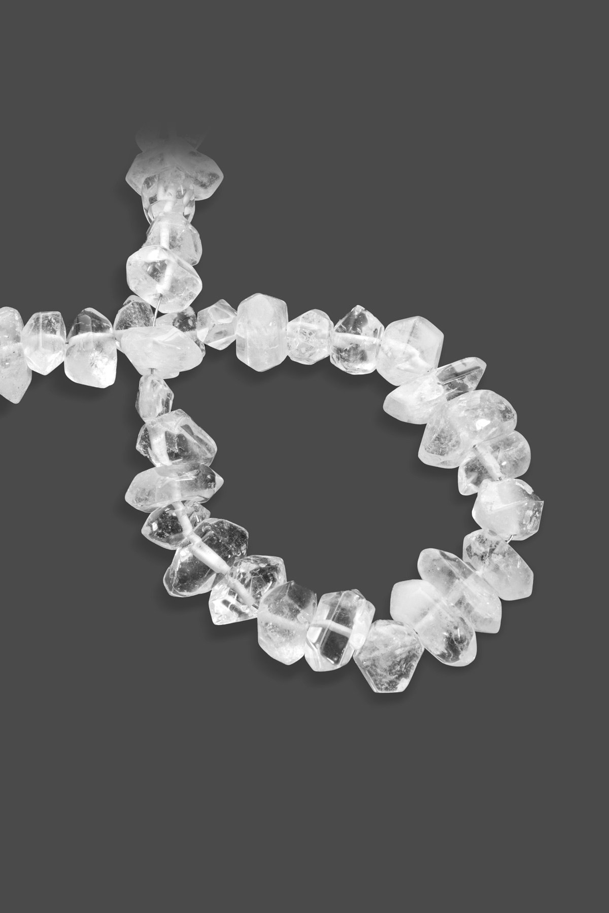 Kristal Kuvars Amorf Kesim 14x12mm Dizi