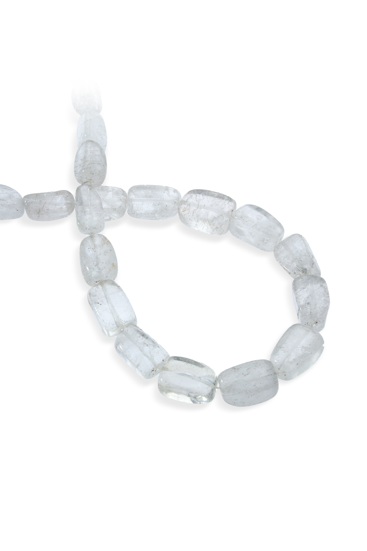 Kristal Kuvars Doğal Taş Parlak Dikdörtgen Kesim 10x18mm Dizi