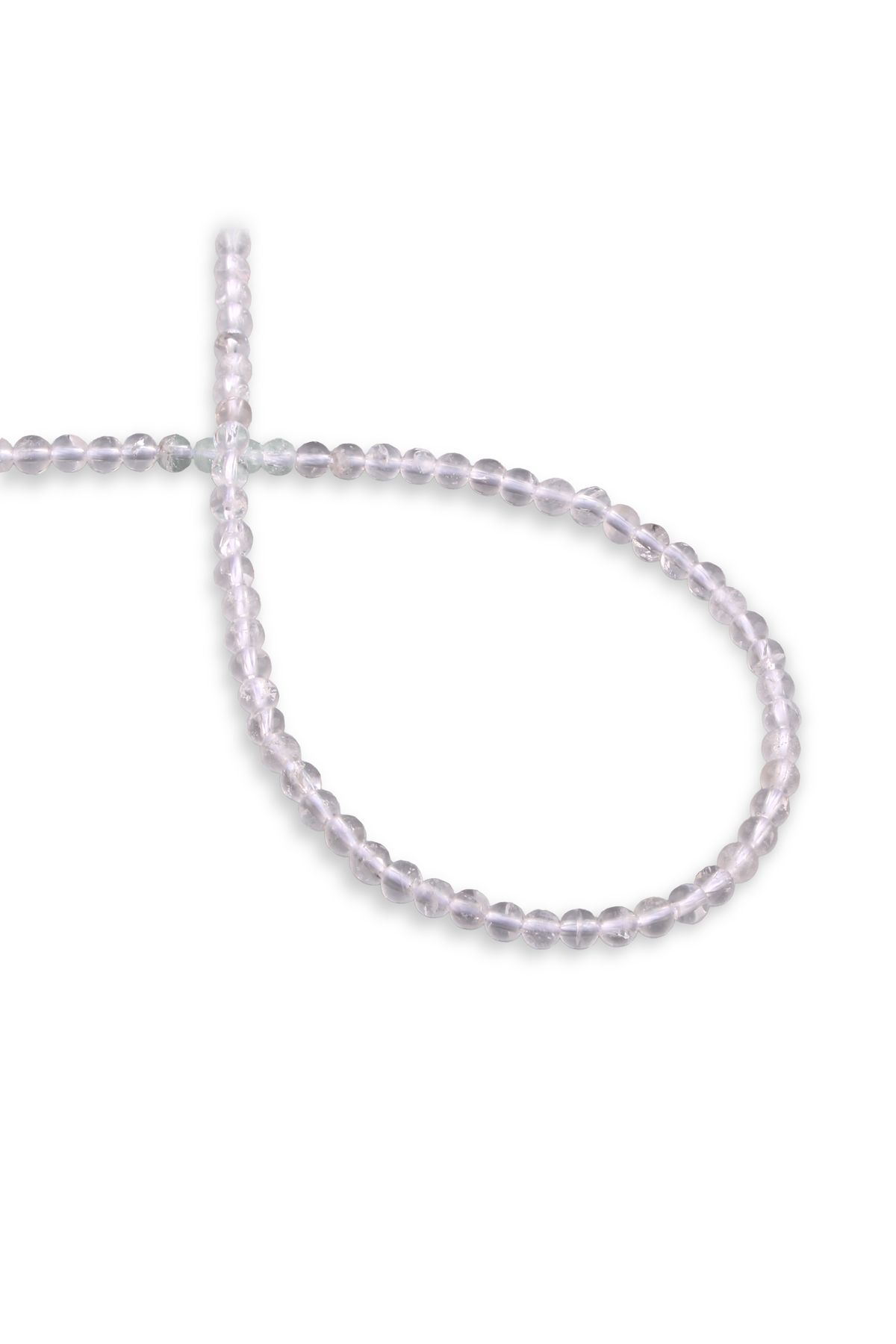 Kristal Kuvars Doğal Taş Parlak Küre Kesim 4mm Dizi