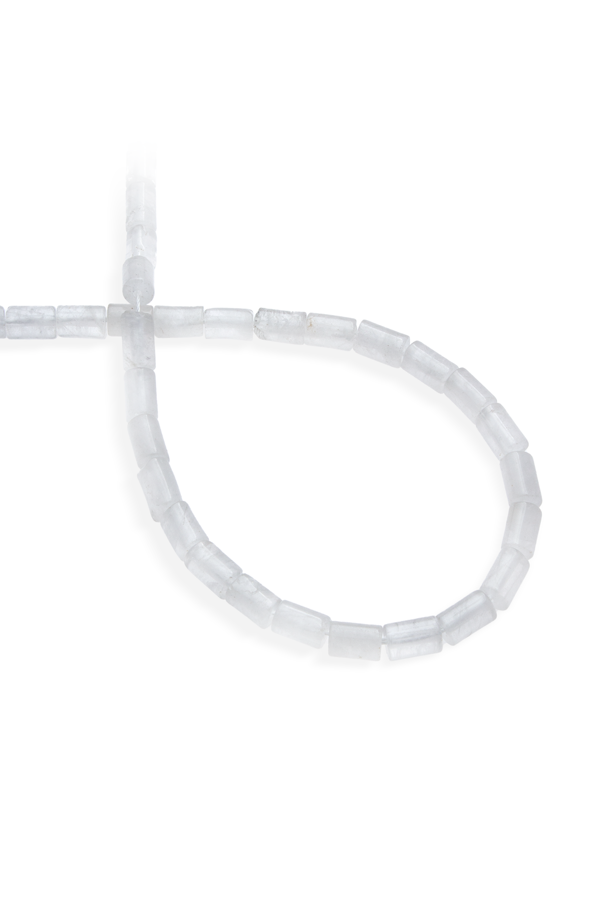 Kristal Kuvars Doğal Taş Silindir Kesim 5x8mm Dizi