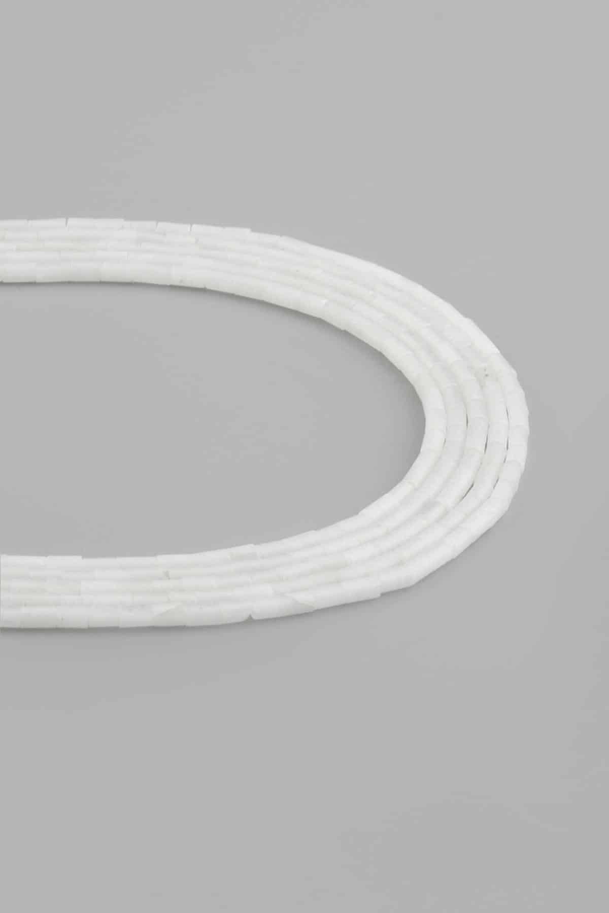 Kristal Kuvars Doğal Taş Parlak Silindir Kesim 2x4mm Dizi [AA]