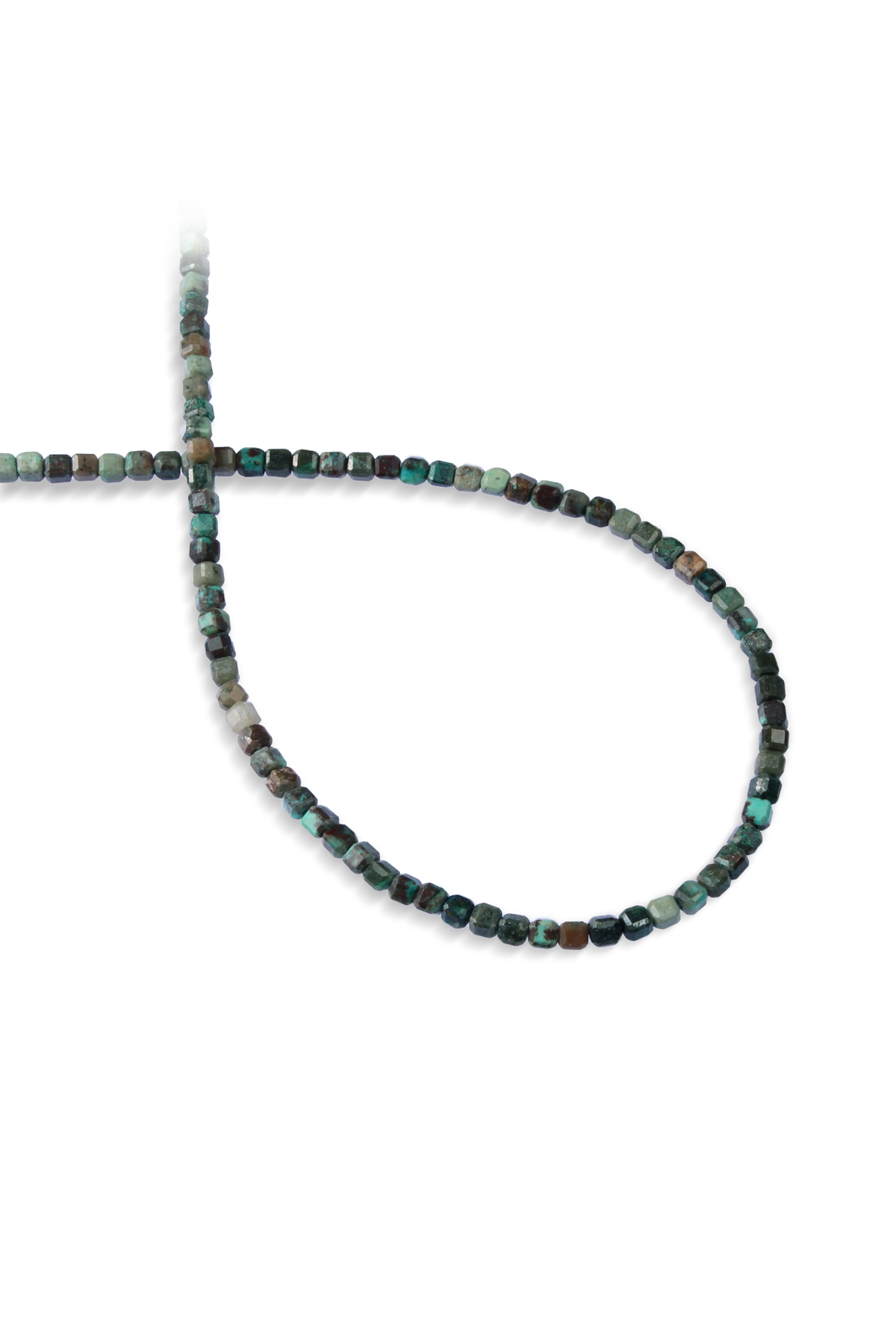 Krizokol Doğal Taş Faset Küp Kesim 3.5mm Dizi