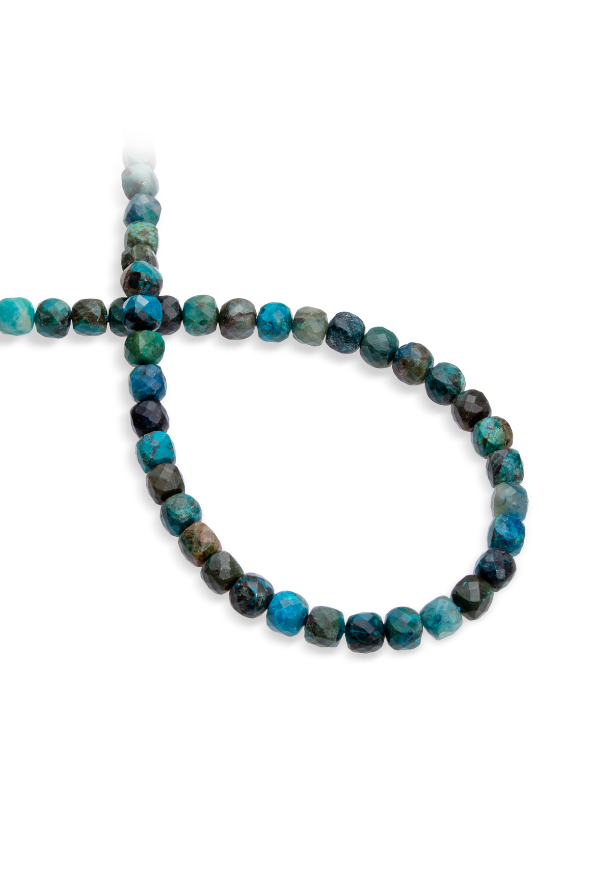 Krizokol Doğal Taş Küp Faset Kesim 6mm Dizi