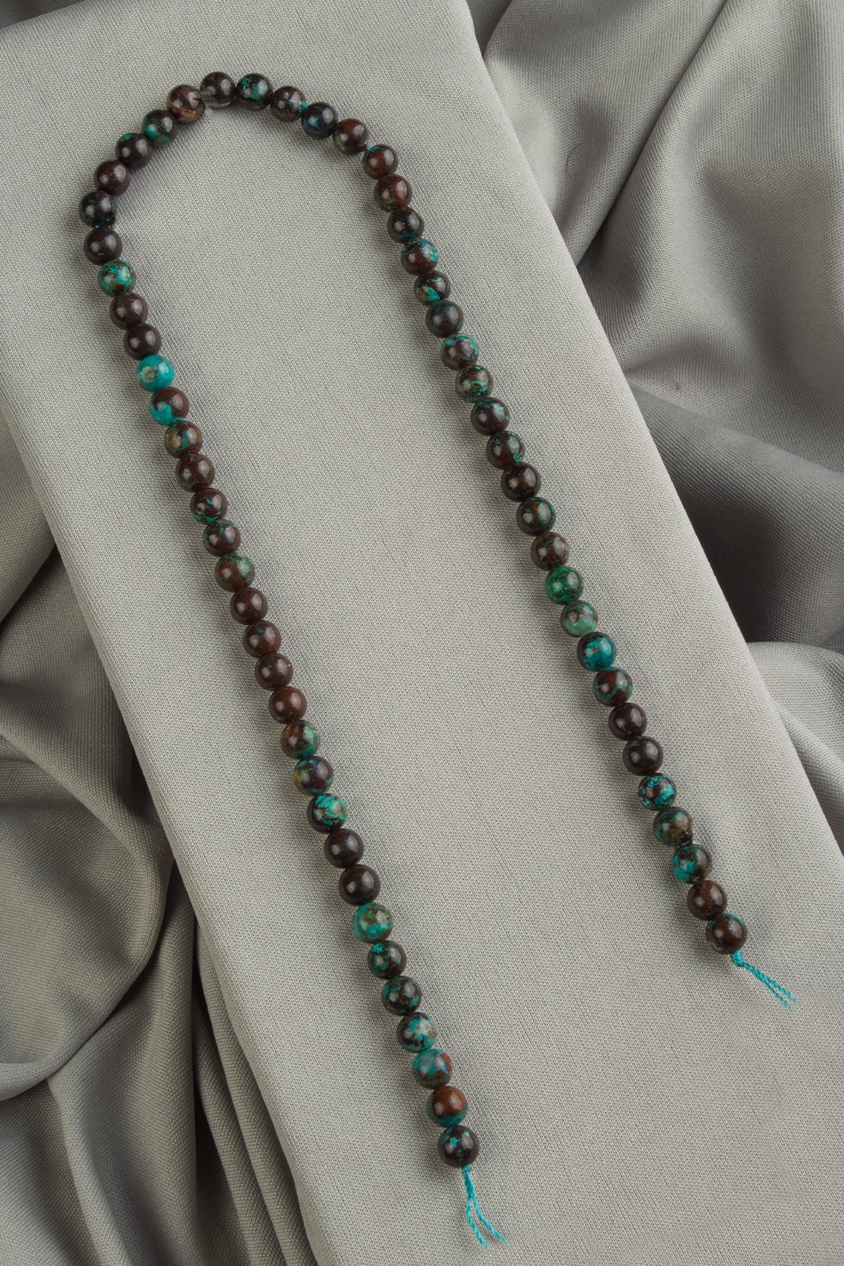 Krizokol Doğal Taş Parlak Küre Kesim 6mm Dizi [AA]