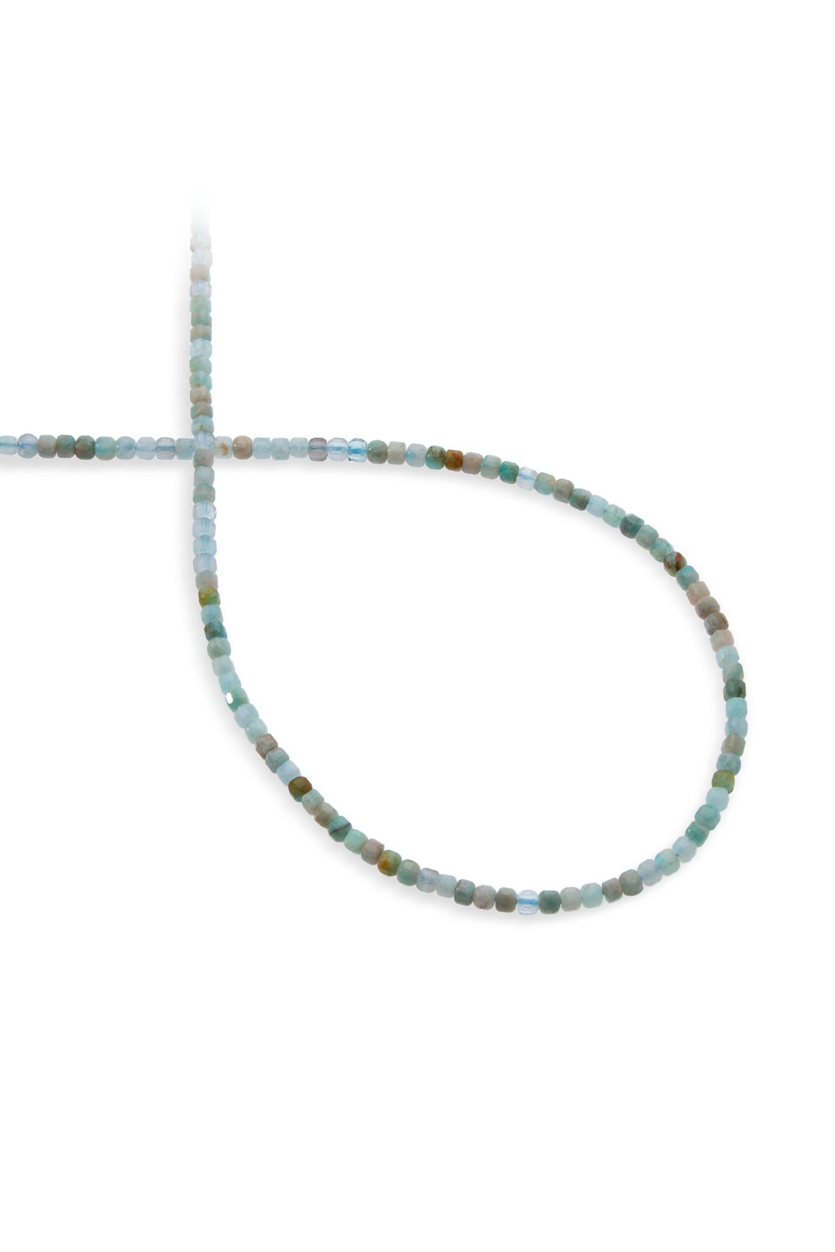 Amazonit Doğal Taş Faset Küp Kesim 2.5mm Dizi