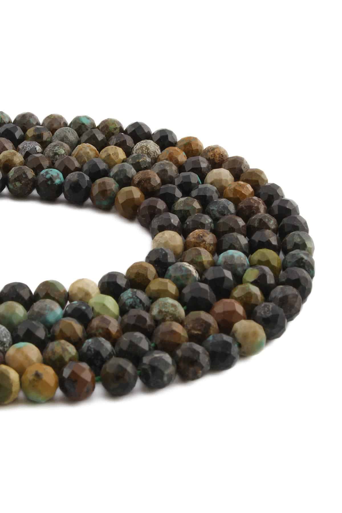 Krizopras Doğal Taş Parlak Küre Kristal Kesim 6mm Dizi [AA]