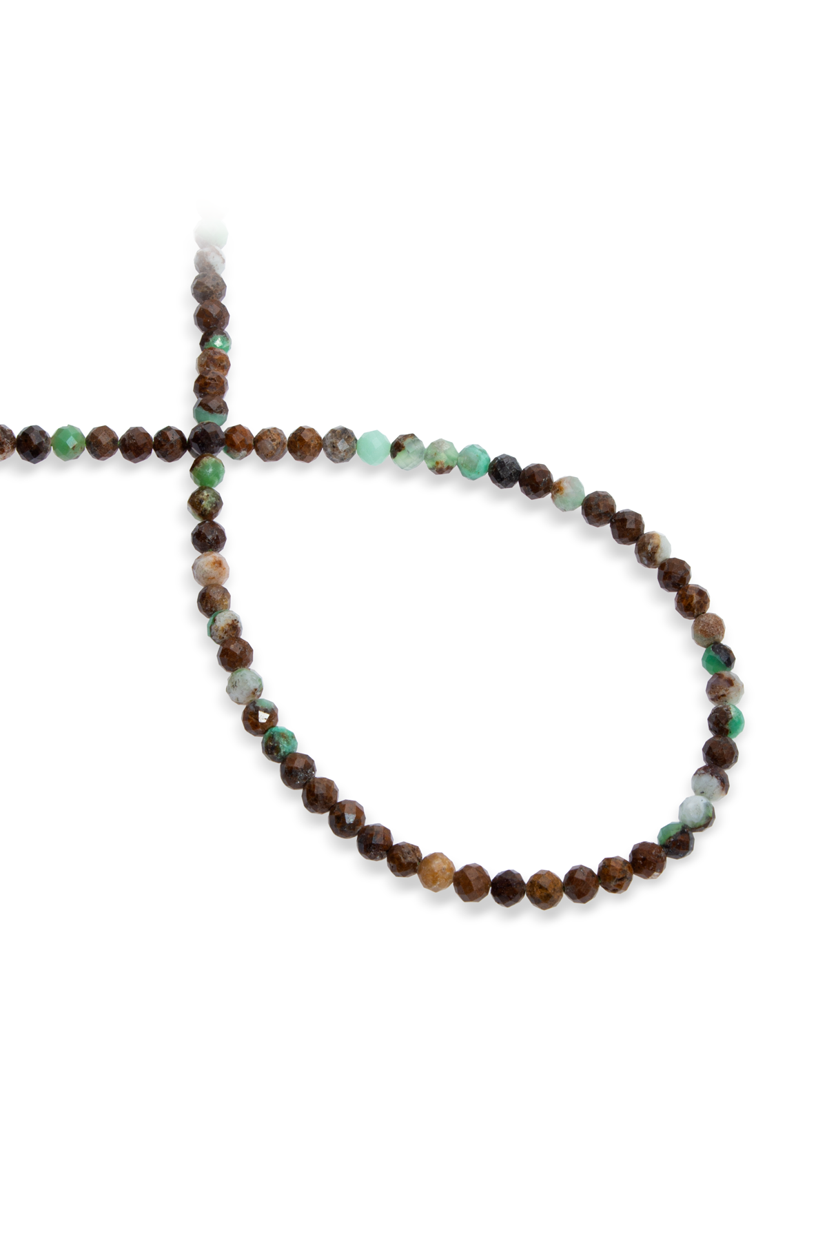 Krizopras Doğal Taş Parlak Küre Kristal Kesim 4mm Dizi [AB+]