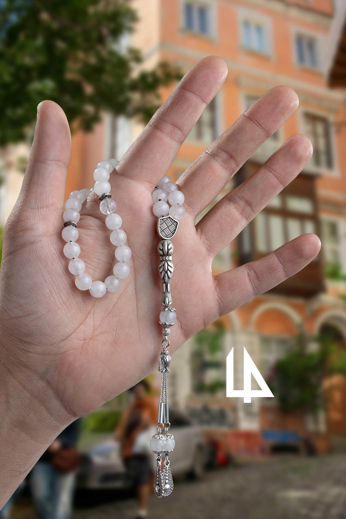 Kuvars Doğal Taş Küre Kesim 33 lü 8mm Tesbih