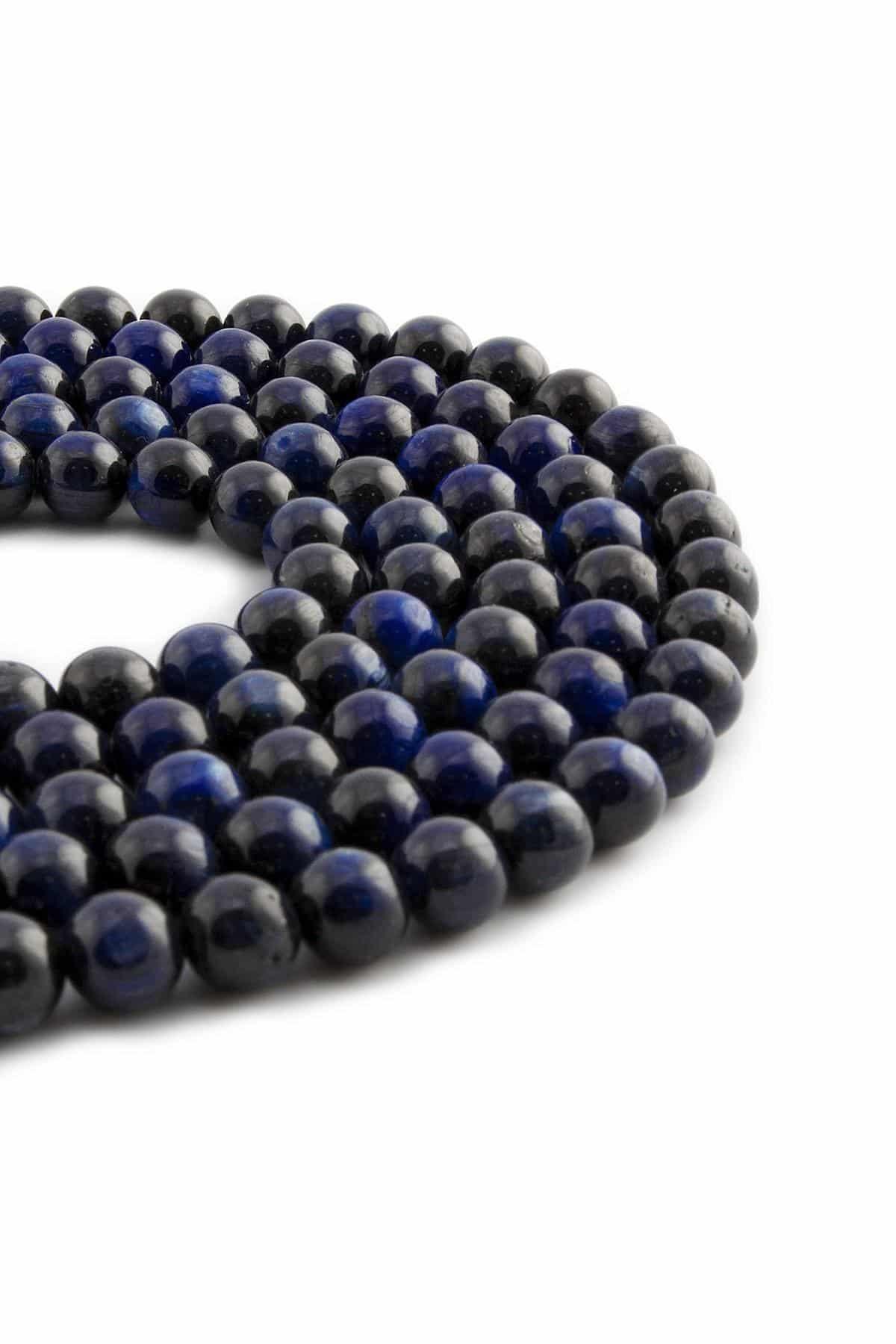 Kyanit Doğal Taş Küre Kesim 8mm Dizi