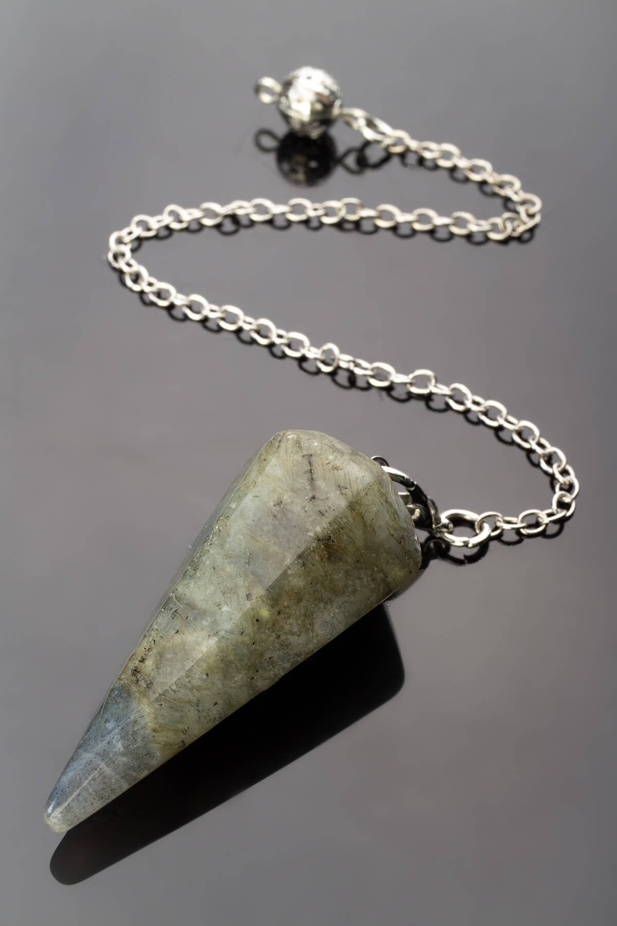 Labradorit Doğal Taş 18x42mm Pandül Sarkaç